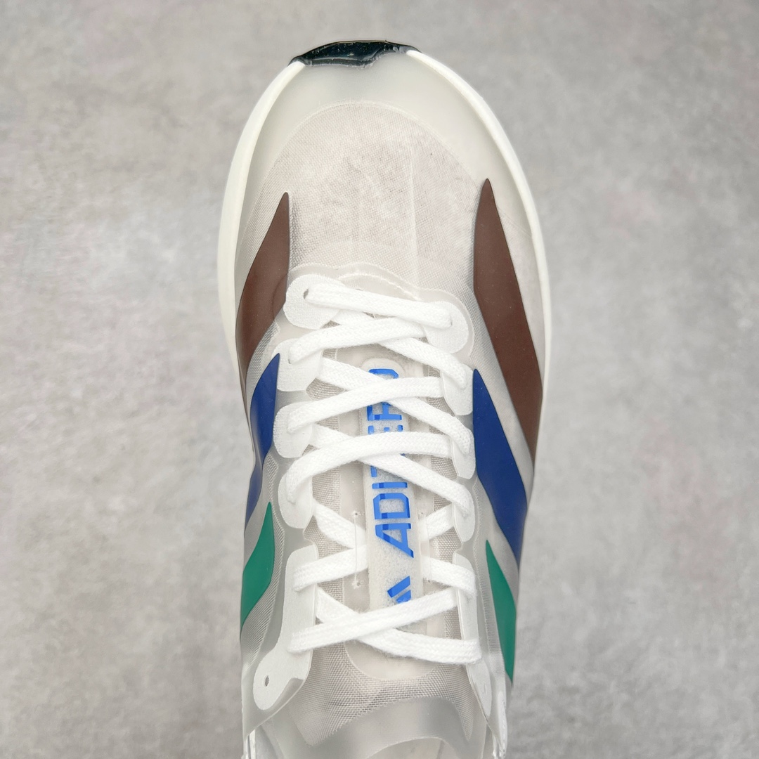 图片[4]-AD Adizero Eva SL M 零度进化版系列低帮轻便透气竞速休闲运动慢跑鞋 JQ3642 相信大家对去年 adidas 横空出世的「顶级超跑」adiZero Adios Pro EVO 1 记忆犹新！不仅登顶阿迪史上最轻跑鞋宝座，更在接下来的全球马拉松赛事中，持续书写着惊人成绩，被网友戏称新一代「阿迪神鞋」全网刷屏！极简设计语言与强烈速度感和存在感的鞋侧三线，让人过目不忘，特别种草！其中定位于中长跑训练的 adidas Adizero Evo SL，整体外观造型与 adiZero Adios Pro EVO 1 非常相似。中底配置方面搭载全掌 Lightstrike Pro，鞋面采用透气网面示人，契合日常训练鞋的定位，更加耐用。外底给到了马牌橡胶，及类似上代竞速旗舰 adidas Adizero Adios Pro 3 区域分布。整体看下来无论是外观的鲜明辨识度，还是配置的扎实程度都很顶。尺码：36 36⅔ 37⅓ 38 38⅔ 39⅓ 40 40⅔ 41⅓ 42 42⅔ 43⅓ 44 45-选品中心