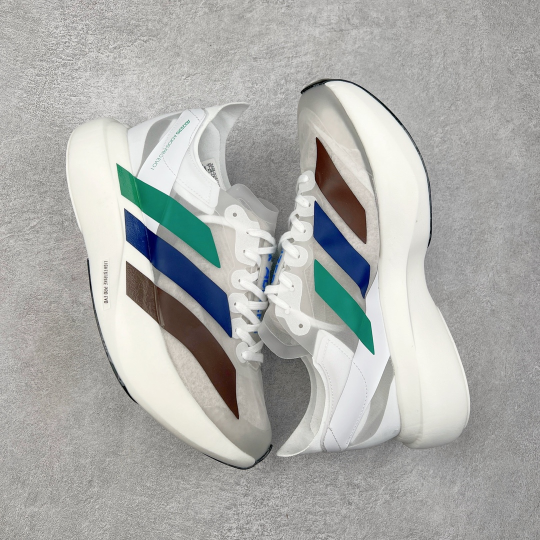 图片[3]-AD Adizero Eva SL M 零度进化版系列低帮轻便透气竞速休闲运动慢跑鞋 JQ3642 相信大家对去年 adidas 横空出世的「顶级超跑」adiZero Adios Pro EVO 1 记忆犹新！不仅登顶阿迪史上最轻跑鞋宝座，更在接下来的全球马拉松赛事中，持续书写着惊人成绩，被网友戏称新一代「阿迪神鞋」全网刷屏！极简设计语言与强烈速度感和存在感的鞋侧三线，让人过目不忘，特别种草！其中定位于中长跑训练的 adidas Adizero Evo SL，整体外观造型与 adiZero Adios Pro EVO 1 非常相似。中底配置方面搭载全掌 Lightstrike Pro，鞋面采用透气网面示人，契合日常训练鞋的定位，更加耐用。外底给到了马牌橡胶，及类似上代竞速旗舰 adidas Adizero Adios Pro 3 区域分布。整体看下来无论是外观的鲜明辨识度，还是配置的扎实程度都很顶。尺码：36 36⅔ 37⅓ 38 38⅔ 39⅓ 40 40⅔ 41⅓ 42 42⅔ 43⅓ 44 45-选品中心