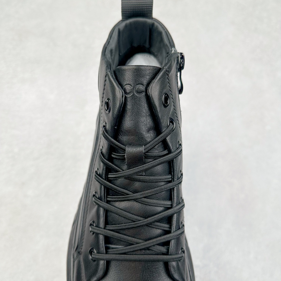 图片[5]-Ecco爱步舒适中高帮防泼水马丁靴 秋冬款时尚防滑工装靴男鞋 黑武士鞋 革新系列热门款式 臻选皮革 创新舒适 品质牛皮鞋面，轻盈柔韧 具有良好的透气性 魔术扣松紧鞋带 侧边拉链套脚 可自由调节松紧 PU中底 橡胶大底 抓地力强 具有良好的防滑耐磨性 时尚潮靴 自在型格 尺码：38 39 40 41 42 43 44（皮鞋码）-选品中心