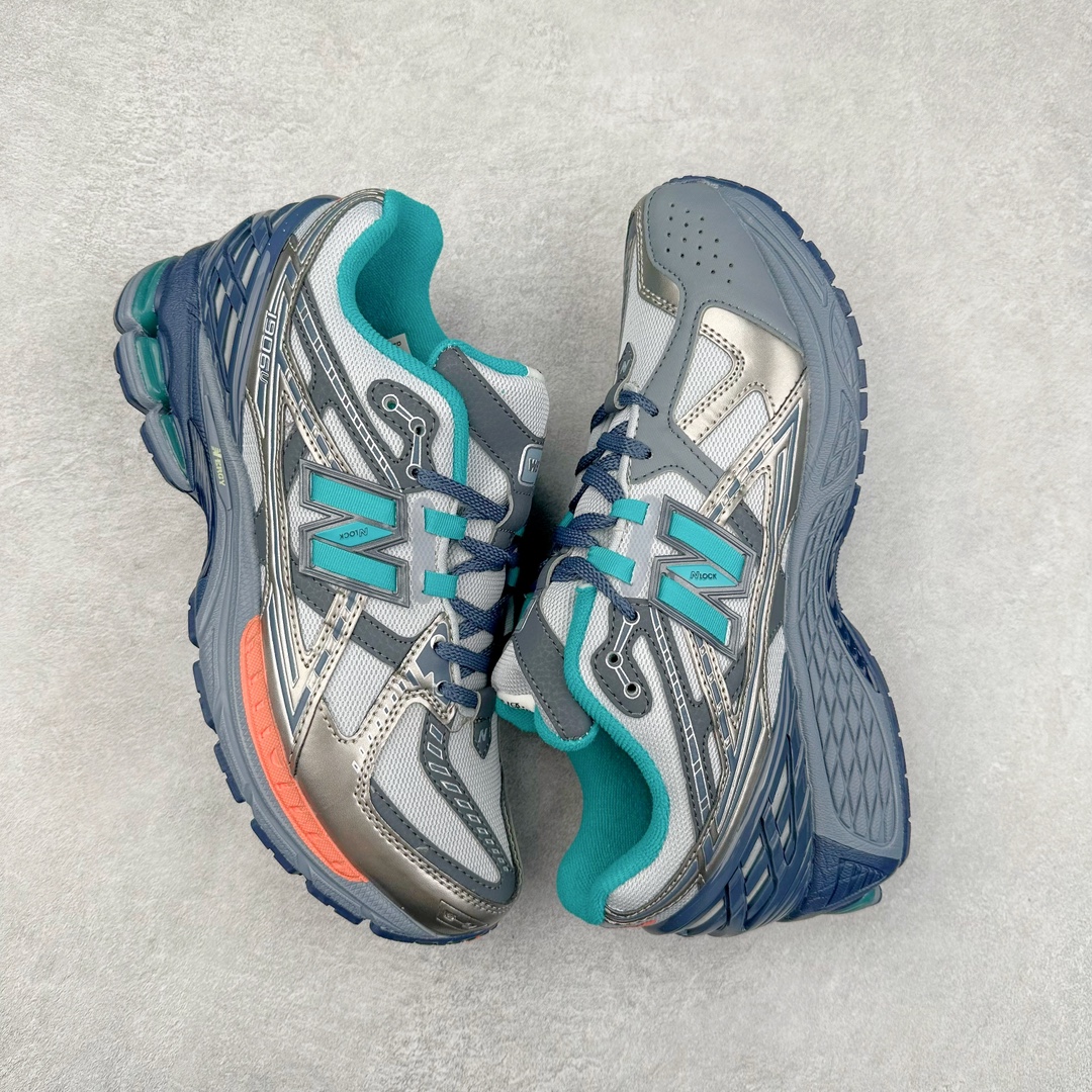 图片[3]-New Balance M1906R NB新百伦系列复古老爹风休闲运动慢跑鞋 采用轻质牛剖革拼接透气网眼衬垫织物鞋面材质 T-Beam大底提供足步弓支撑 保持步态稳定#后跟搭载外露缓震胶 鞋身整体以各种深浅不一的灰色覆盖 鞋头以淡蓝色调装饰，网眼衬垫通过不规律的色块实现做旧的美感 泛黄的鞋底更是进一步增添了复古气息 尺码：36 37 37.5 38 38.5 39.5 40 40.5 41.5 42 42.5 43 44 45-选品中心