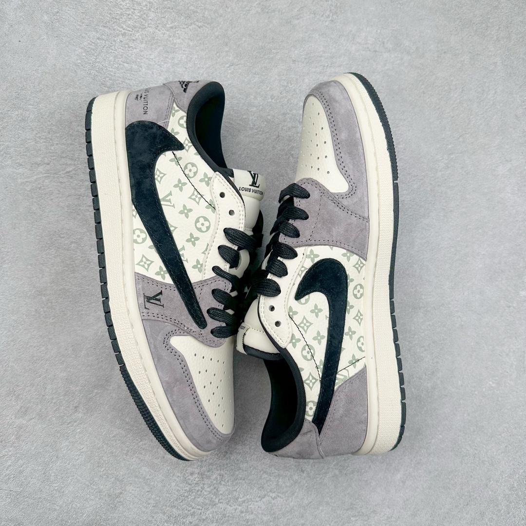 图片[3]-TS x Air Jordan AJ1 Low 倒钩低帮联名定制配色 SJ2068-101 原厂内置气垫魔块 A模大底 头层小牛皮 鞋舌AJ原厂专用牛津布+AJ专用反口珍珠布+原厂无杂质高弹内里海棉+特殊封边弹力鞋带 尺码：36 36.5 37.5 38 38.5 39 40 40.5 41 42 42.5 43 44 44.5 45 46 47.5-选品中心