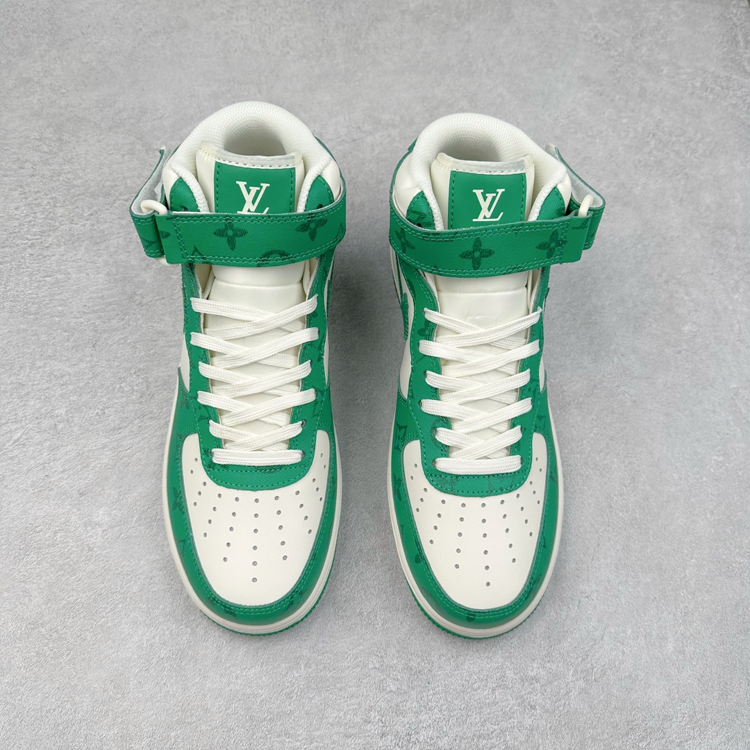 图片[2]-NK Air Force 1 Mid 空军一号中帮百搭休闲运动板鞋 lv联名定制 白金 柔软、弹性十足的缓震性能和出色的中底设计 横跨复古与现代的外型结合 造就出风靡全球三十多年的Force 1 尺码：36 36.5 37.5 38 38.5 39 40 40.5 41 42 42.5 43 44 44.5 45-选品中心