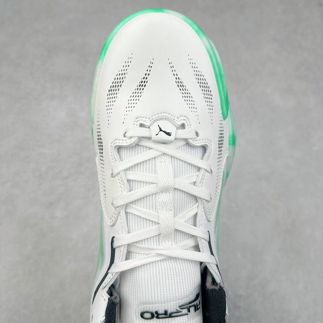 图片[4]-＃K版纯原 PUMA All-Pro Nitro 彪马舒适耐磨低帮实战篮球鞋 鞋身材质运用轻质皮革、ULTRAWEAVE 高强度超轻工程编织网面与热熔材料共同构建。针对双脚的不同区域，科学合理的提供包裹、透气、轻量化的多项职责。造型方面给人以犀利凶猛的感觉。液态金属质感的轻质柔软皮革，搭配 ULTRAWEAVE 的动态织物区域，整双鞋的质感层次特别高级。既营造出动感写意的视觉轮廓，又释放出梦幻前卫的战斗气息，颜值绝对是当下球鞋圈 T0 级别的存在！科技方面，融合 PUMA 当前各类最尖端科技，更是「ELITE 精英版」的精华所在！作为 PUMA 首双搭载内嵌式可置换中底的篮球战靴，将 NITRO™ SQD FOAM 分区密度科技与下方 PWRPLATE 前叉形碳纤维板相结合。尺码：40 40.5 41 42 42.5 43 44 44.5 45 46-选品中心