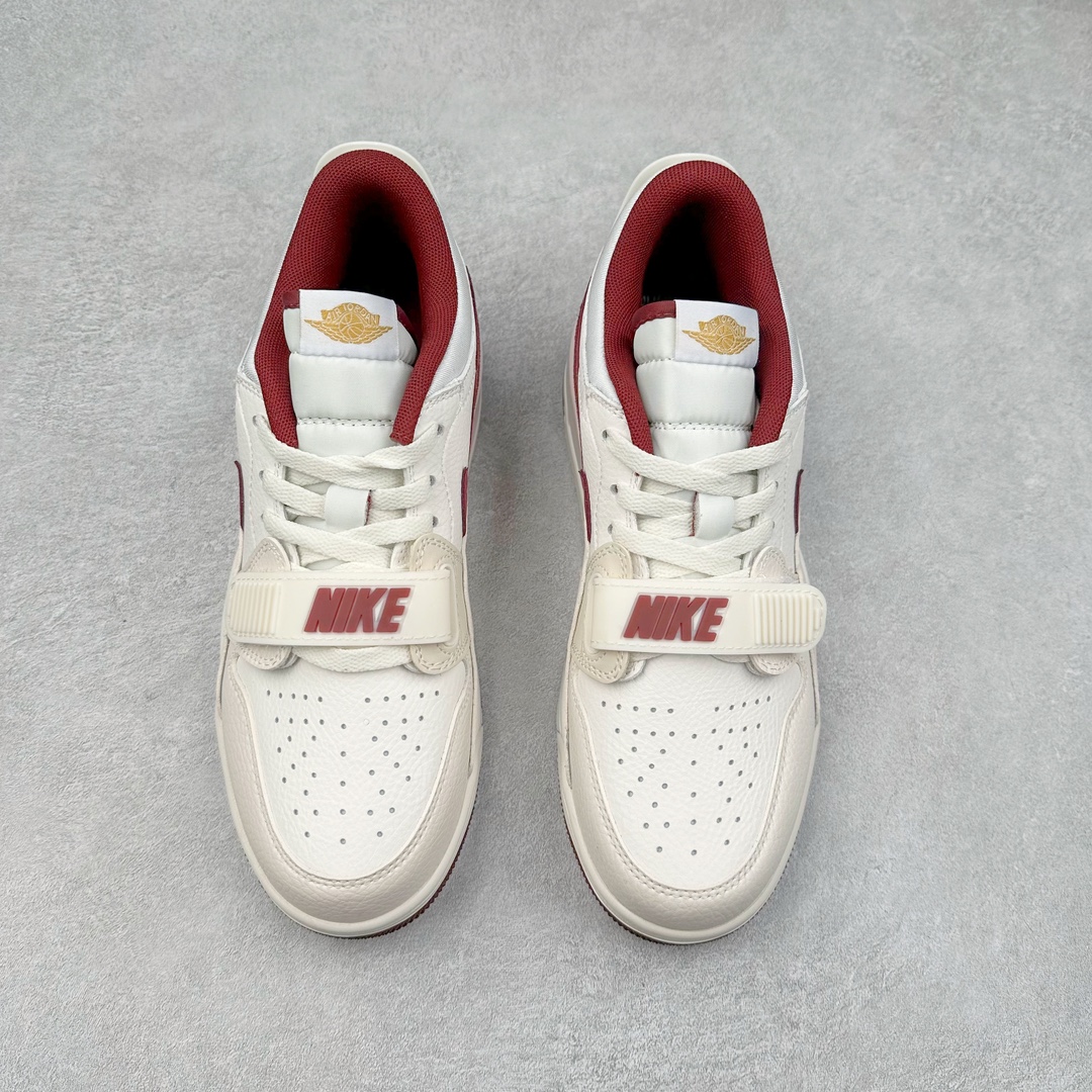 图片[2]-＃KZ神版 Air Jordan Legacy AJ312 复古篮球鞋 CNY 蛇年限定 IB4712-161 市场最强独一档产物 全套原纸板楦头开发 原厂大底磨具加持立体防滑纹理 原档数据后跟TPU子母扣魔术贴 原装可视Air Sole气垫 原汁原味最完美的312代版型 唯一正确鞋头趴度弧度高度鞋身腰线 进口港宝加持 后跟自然饱满 全鞋荧光划线卡点 追求极致完美 每一双都是工艺品 多重QC质检 超越公司货的品控标准 实实在在的免检产品 鞋身采用了皮革材质打造 横跨鞋面的魔术贴十分吸睛 侧面的Swoosh Logo的一部分被鞋面遮挡了一部分 颇具玩味 魔术贴上标有NK标识 而鞋舌上是Jordan的经典红色飞翼Logo 后跟和鞋底均采用了AJ3的设计 后跟上同样也使用了经典的爆裂纹图案 尺码：36 36.5 37.5 38 38.5 39 40 40.5 41 42 42.5 43 44 44.5 45 46 47.5-选品中心