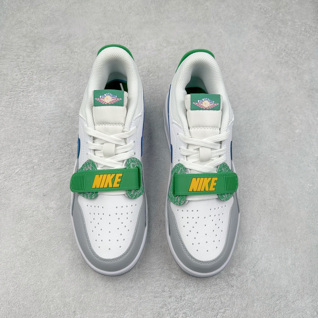 图片[2]-＃KZ神版 Air Jordan Legacy AJ312 复古篮球鞋 CD9054-140 市场最强独一档产物 全套原纸板楦头开发 原厂大底磨具加持立体防滑纹理 原档数据后跟TPU子母扣魔术贴 原装可视Air Sole气垫 原汁原味最完美的312代版型 唯一正确鞋头趴度弧度高度鞋身腰线 进口港宝加持 后跟自然饱满 全鞋荧光划线卡点 追求极致完美 每一双都是工艺品 多重QC质检 超越公司货的品控标准 实实在在的免检产品 鞋身采用了皮革材质打造 横跨鞋面的魔术贴十分吸睛 侧面的Swoosh Logo的一部分被鞋面遮挡了一部分 颇具玩味 魔术贴上标有NK标识 而鞋舌上是Jordan的经典红色飞翼Logo 后跟和鞋底均采用了AJ3的设计 后跟上同样也使用了经典的爆裂纹图案 尺码：36 36.5 37.5 38 38.5 39 40 40.5 41 42 42.5 43 44 44.5 45 46 47.5-选品中心