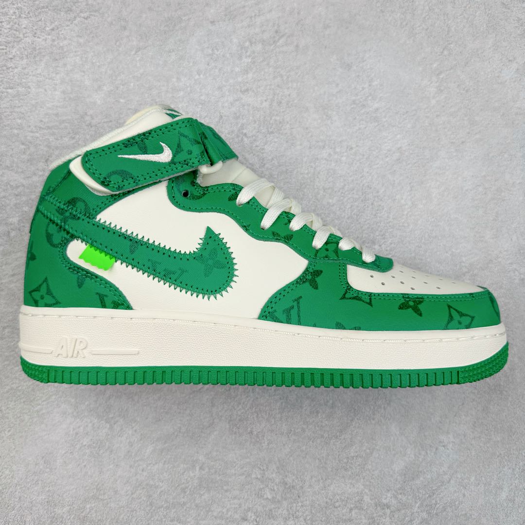 NK Air Force 1 Mid 空军一号中帮百搭休闲运动板鞋 lv联名定制 白金 柔软、弹性十足的缓震性能和出色的中底设计 横跨复古与现代的外型结合 造就出风靡全球三十多年的Force 1 尺码：36 36.5 37.5 38 38.5 39 40 40.5 41 42 42.5 43 44 44.5 45-选品中心