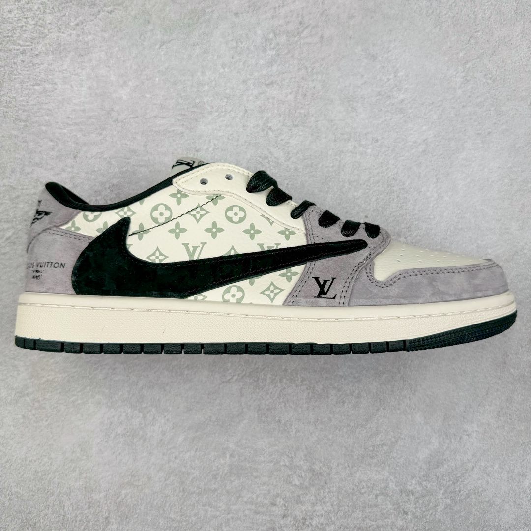 TS x Air Jordan AJ1 Low 倒钩低帮联名定制配色 SJ2068-101 原厂内置气垫魔块 A模大底 头层小牛皮 鞋舌AJ原厂专用牛津布+AJ专用反口珍珠布+原厂无杂质高弹内里海棉+特殊封边弹力鞋带 尺码：36 36.5 37.5 38 38.5 39 40 40.5 41 42 42.5 43 44 44.5 45 46 47.5-选品中心