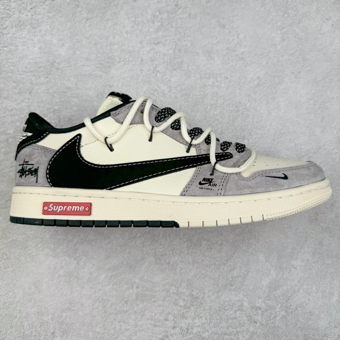 TS x Air Jordan AJ1 Low 倒钩低帮联名定制配色 SJ0086-139 原厂内置气垫魔块 A模大底 头层小牛皮 鞋舌AJ原厂专用牛津布+AJ专用反口珍珠布+原厂无杂质高弹内里海棉+特殊封边弹力鞋带 尺码：36 36.5 37.5 38 38.5 39 40 40.5 41 42 42.5 43 44 44.5 45 46 47.5-选品中心