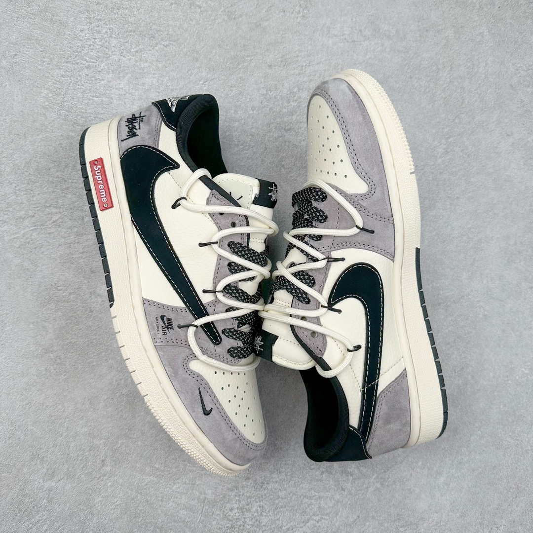 图片[3]-TS x Air Jordan AJ1 Low 倒钩低帮联名定制配色 SJ0086-139 原厂内置气垫魔块 A模大底 头层小牛皮 鞋舌AJ原厂专用牛津布+AJ专用反口珍珠布+原厂无杂质高弹内里海棉+特殊封边弹力鞋带 尺码：36 36.5 37.5 38 38.5 39 40 40.5 41 42 42.5 43 44 44.5 45 46 47.5-选品中心