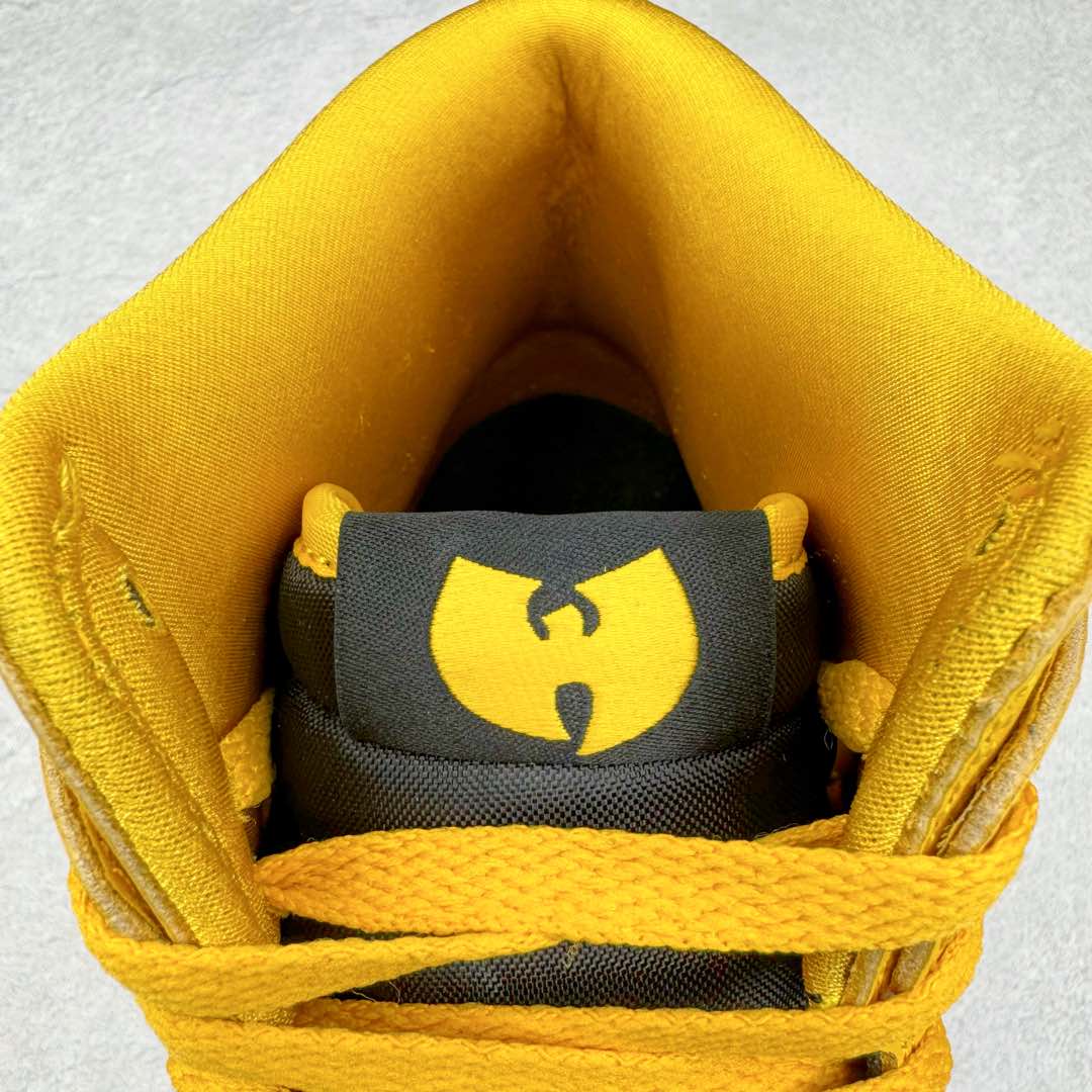 图片[13]-＃S2纯原 Wu-Tang x NK Dunk High 舒适百搭防滑耐磨高帮板鞋 黄黑色 HJ4320-001 独家原厂航空铝磨具打磨大底 鞋头坡度极致还原 原盒原配 圈内天花板工艺 原厂冲刀 超高清洁度 全鞋零毛边皮料切割 全套原楦原模倾力打造完美版型 采用原厂百宏鞋带以及原厂百宏织唛舌标 内标可供原厂几率过验 原厂中底布黄色点胶 原厂中底布拉帮走线遵循公司‼️尺码：36 36.5 37.5 38 38.5 39 40 40.5 41 42 42.5 43 44 44.5 45 46 47.5-选品中心
