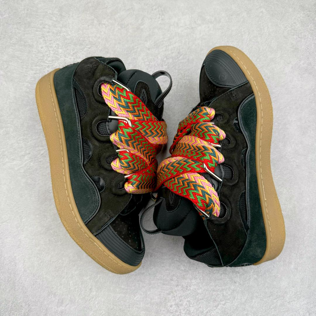 图片[3]-＃GD广顶 Lanvin Leather Curb Sneakers浪凡面包鞋 Leather是一款灵感源自90年代的运动鞋 设计自信 尺寸夸张 这款鞋由纳帕小牛皮、翻毛皮和网眼布制成 圆润的外形、加垫的鞋舌和弯曲的金属孔眼使这款精心打造的鞋格外舒适 尺码：35 36 37 38 39 40 41 42 43 44 45 46-选品中心