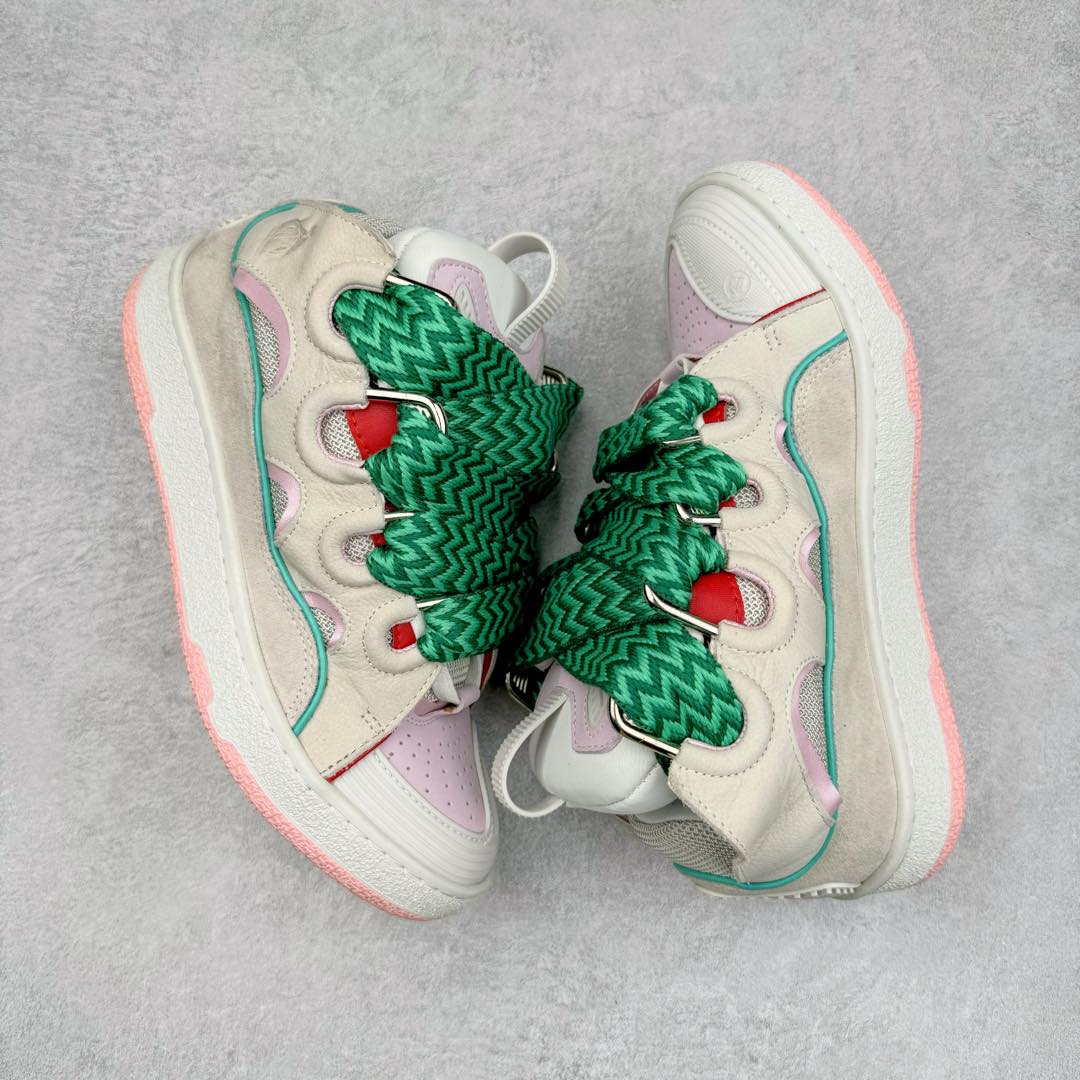 图片[3]-＃GD广顶 Lanvin Leather Curb Sneakers浪凡面包鞋 Leather是一款灵感源自90年代的运动鞋 设计自信 尺寸夸张 这款鞋由纳帕小牛皮、翻毛皮和网眼布制成 圆润的外形、加垫的鞋舌和弯曲的金属孔眼使这款精心打造的鞋格外舒适 尺码：35 36 37 38 39 40 41 42 43 44 45 46-选品中心