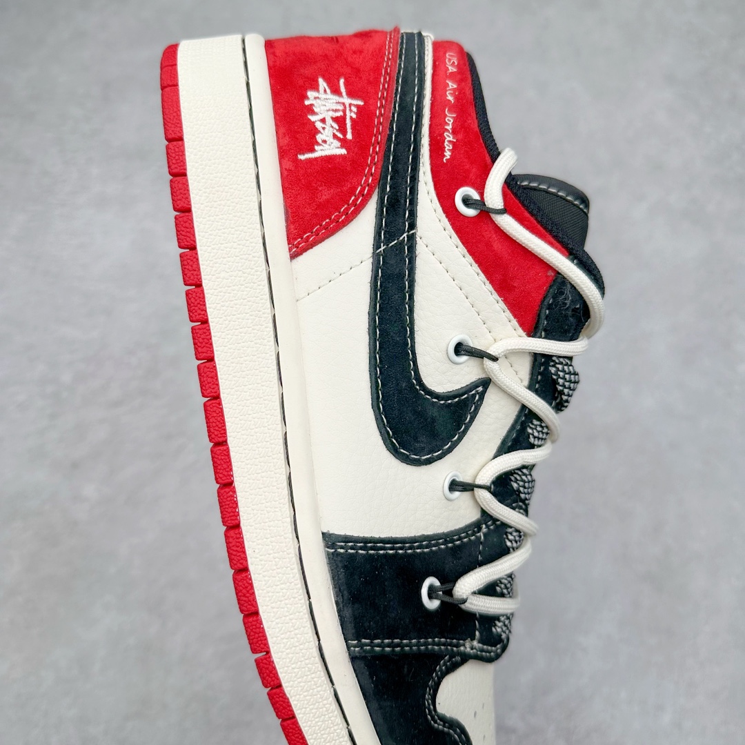 图片[6]-Air Jordan AJ1 Low 低帮系列定制配色SJ9950-048 原厂内置气垫魔块 A模大底 头层小牛皮 鞋舌AJ原厂专用牛津布+AJ专用反口珍珠布+原厂无杂质高弹内里海棉+特殊封边弹力鞋带 尺码：36 36.5 37.5 38 38.5 39 40 40.5 41 42 42.5 43 44 44.5 45 46-选品中心