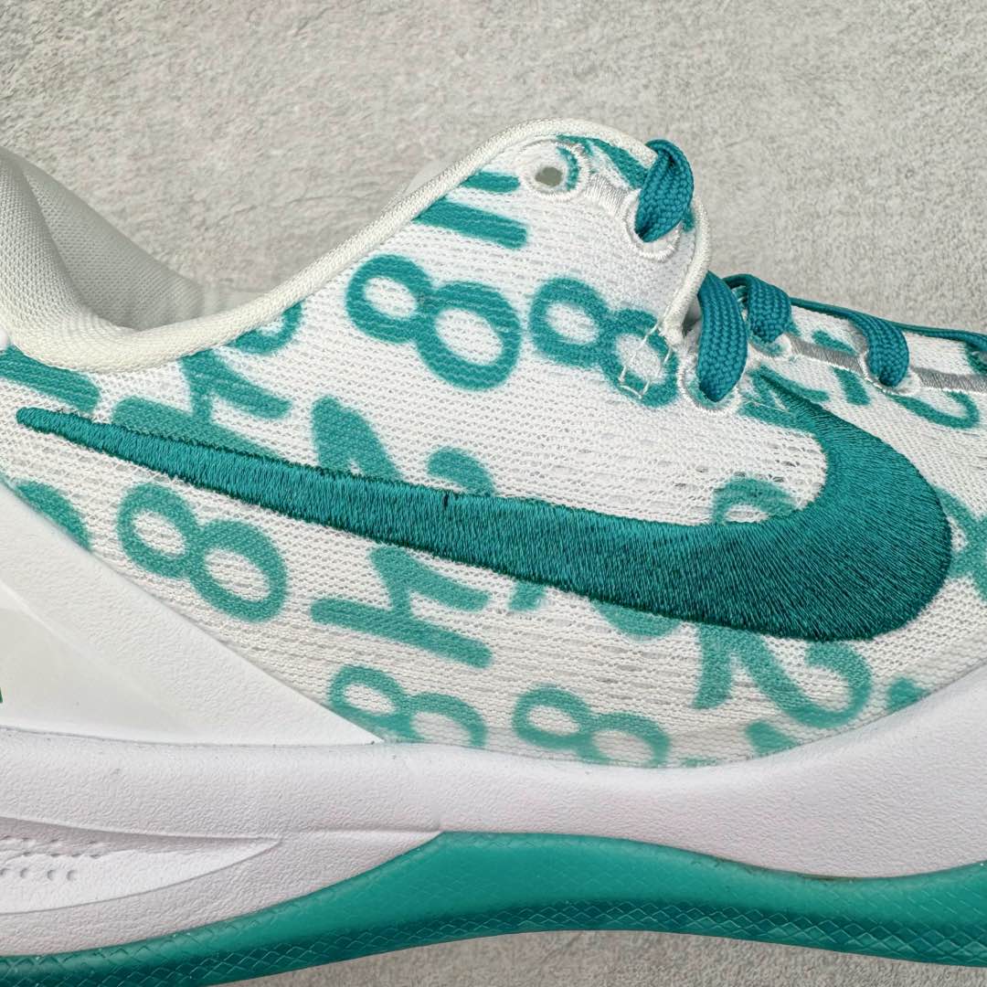 图片[17]-＃灭世海外版 NK Zoom Kobe Ⅷ System 科比8代复刻实战运动低帮文化篮球鞋 白绿 FQ3549-101 纯原海外版气垫品质吊打各路纯原 气压➕耐久双重保障 前掌ZOOM TURBO➕后掌马蹄Zoom 后掌澎湃脚感无出其右 全套冲刀改版 鞋型还原度95% 宽脚选手必入货品 鞋头2.5mm上翘空间 不挤脚 完美释放脚趾活动空间 正码正拍 脚型适配性 市场最强没有之一 鞋面工艺全新升级 100%对标正品 原厂聚氨酯蛇鳞 珠光密度同步正品 Swoosh喷漆工艺 还原度接近100% 全新后跟TPU模具 正确S型弧度 区分市场纯原（市场纯原采用公版模具 后跟TPU几乎无弧度）国产天花板橡胶配方 抓地力爆炸 海外口碑炸裂 鞋舌LOGO正确内嵌压印 原厂碳板 正确原盒 厚积薄发 王者归来 拒绝杀猪 拒绝套路 灭世纯原海外版科比系列 致力打造实战第一标杆 尺码：39-47.5 全新模具 正码正拍-选品中心