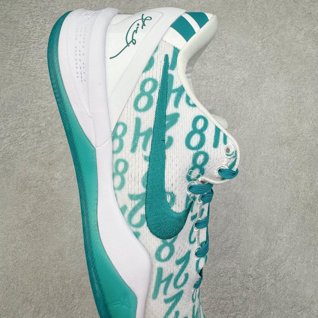 图片[6]-＃灭世海外版 NK Zoom Kobe Ⅷ System 科比8代复刻实战运动低帮文化篮球鞋 白绿 FQ3549-101 纯原海外版气垫品质吊打各路纯原 气压➕耐久双重保障 前掌ZOOM TURBO➕后掌马蹄Zoom 后掌澎湃脚感无出其右 全套冲刀改版 鞋型还原度95% 宽脚选手必入货品 鞋头2.5mm上翘空间 不挤脚 完美释放脚趾活动空间 正码正拍 脚型适配性 市场最强没有之一 鞋面工艺全新升级 100%对标正品 原厂聚氨酯蛇鳞 珠光密度同步正品 Swoosh喷漆工艺 还原度接近100% 全新后跟TPU模具 正确S型弧度 区分市场纯原（市场纯原采用公版模具 后跟TPU几乎无弧度）国产天花板橡胶配方 抓地力爆炸 海外口碑炸裂 鞋舌LOGO正确内嵌压印 原厂碳板 正确原盒 厚积薄发 王者归来 拒绝杀猪 拒绝套路 灭世纯原海外版科比系列 致力打造实战第一标杆 尺码：39-47.5 全新模具 正码正拍-选品中心