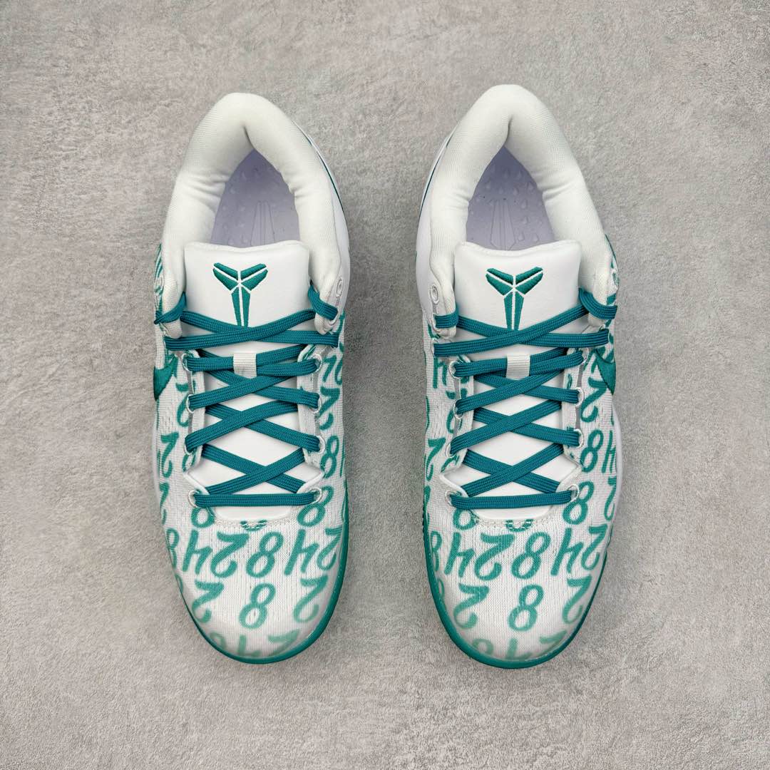 图片[2]-＃灭世海外版 NK Zoom Kobe Ⅷ System 科比8代复刻实战运动低帮文化篮球鞋 白绿 FQ3549-101 纯原海外版气垫品质吊打各路纯原 气压➕耐久双重保障 前掌ZOOM TURBO➕后掌马蹄Zoom 后掌澎湃脚感无出其右 全套冲刀改版 鞋型还原度95% 宽脚选手必入货品 鞋头2.5mm上翘空间 不挤脚 完美释放脚趾活动空间 正码正拍 脚型适配性 市场最强没有之一 鞋面工艺全新升级 100%对标正品 原厂聚氨酯蛇鳞 珠光密度同步正品 Swoosh喷漆工艺 还原度接近100% 全新后跟TPU模具 正确S型弧度 区分市场纯原（市场纯原采用公版模具 后跟TPU几乎无弧度）国产天花板橡胶配方 抓地力爆炸 海外口碑炸裂 鞋舌LOGO正确内嵌压印 原厂碳板 正确原盒 厚积薄发 王者归来 拒绝杀猪 拒绝套路 灭世纯原海外版科比系列 致力打造实战第一标杆 尺码：39-47.5 全新模具 正码正拍-选品中心