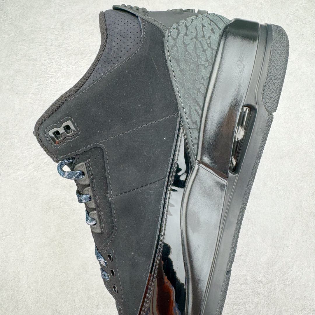 图片[7]-＃K版纯原 Air Jordan AJ3 Retro 纯黑黑猫 CT8532-001 原楦原纸板开发 确保原汁原味 原厂皮料质感色泽绝无偏差 完美中底拉帮 原厂中底钢印 原档案大底 如假白送 大底纹路 气垫通透度PU的回弹性均百分百还原 原厂电绣鞋舌飞人刺绣针数立体讲究精细欢迎对比正品原鞋 尺码：40 40.5 41 42 42.5 43 44 44.5 45 46 47.5-选品中心