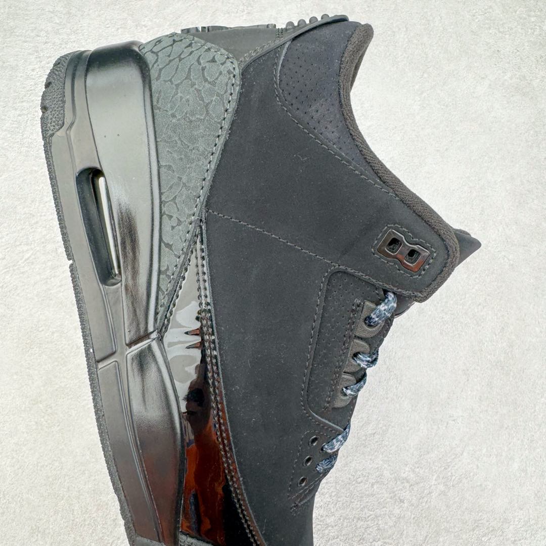 图片[6]-＃K版纯原 Air Jordan AJ3 Retro 纯黑黑猫 CT8532-001 原楦原纸板开发 确保原汁原味 原厂皮料质感色泽绝无偏差 完美中底拉帮 原厂中底钢印 原档案大底 如假白送 大底纹路 气垫通透度PU的回弹性均百分百还原 原厂电绣鞋舌飞人刺绣针数立体讲究精细欢迎对比正品原鞋 尺码：40 40.5 41 42 42.5 43 44 44.5 45 46 47.5-选品中心