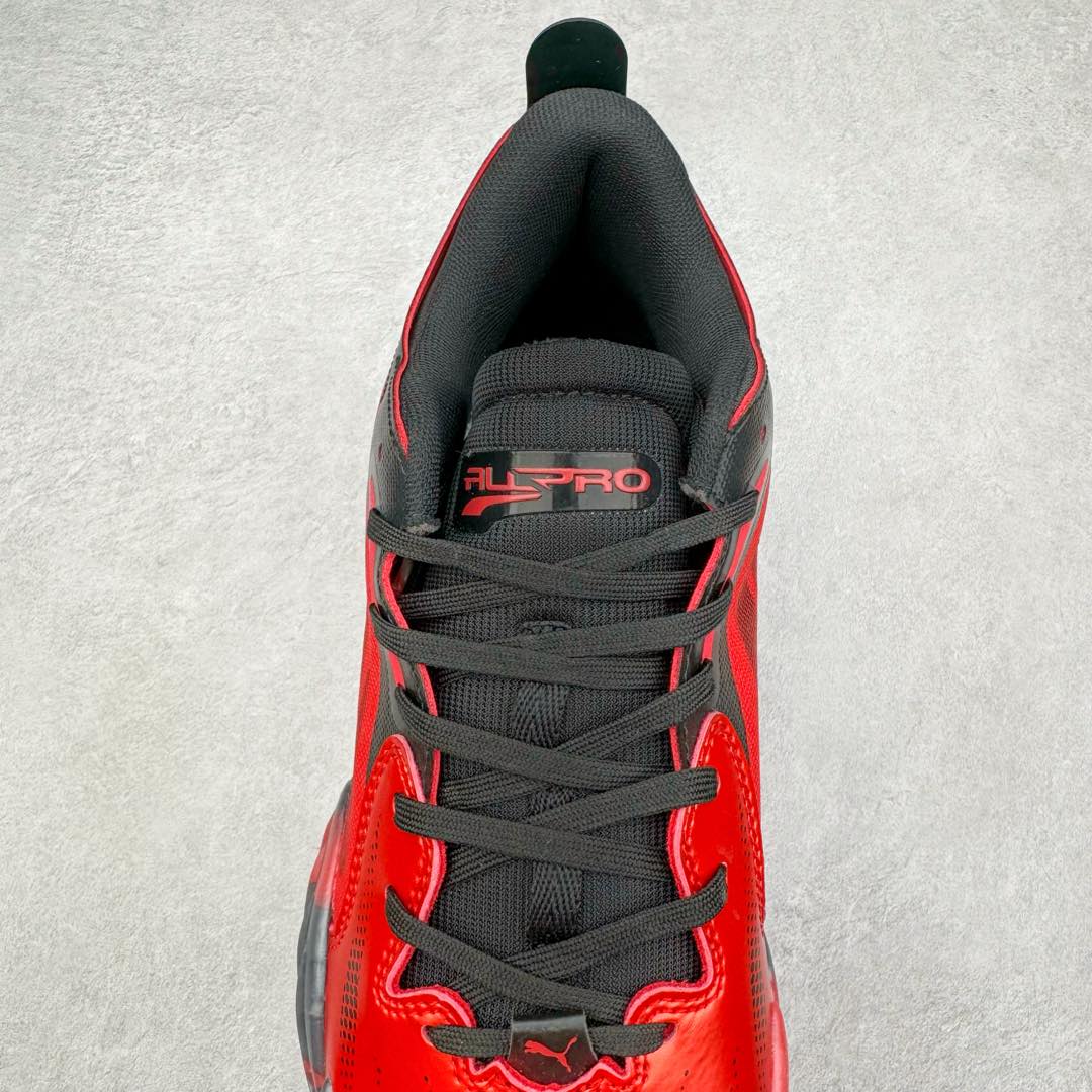 图片[5]-＃K版纯原 PUMA All-Pro Nitro 彪马舒适耐磨低帮实战篮球鞋 鞋身材质运用轻质皮革、ULTRAWEAVE 高强度超轻工程编织网面与热熔材料共同构建。针对双脚的不同区域，科学合理的提供包裹、透气、轻量化的多项职责。造型方面给人以犀利凶猛的感觉。液态金属质感的轻质柔软皮革，搭配 ULTRAWEAVE 的动态织物区域，整双鞋的质感层次特别高级。既营造出动感写意的视觉轮廓，又释放出梦幻前卫的战斗气息，颜值绝对是当下球鞋圈 T0 级别的存在！科技方面，融合 PUMA 当前各类最尖端科技，更是「ELITE 精英版」的精华所在！作为 PUMA 首双搭载内嵌式可置换中底的篮球战靴，将 NITRO™ SQD FOAM 分区密度科技与下方 PWRPLATE 前叉形碳纤维板相结合。尺码：40 40.5 41 42 42.5 43 44 44.5 45 46-选品中心