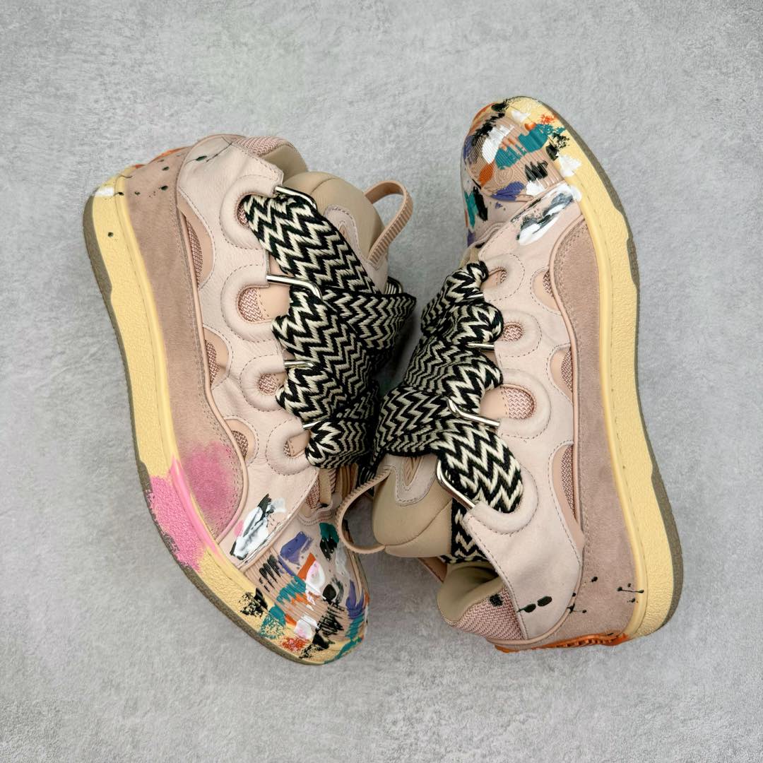 图片[3]-＃GD广顶 Lanvin Leather Curb Sneakers浪凡面包鞋 Leather是一款灵感源自90年代的运动鞋 设计自信 尺寸夸张 这款鞋由纳帕小牛皮、翻毛皮和网眼布制成 圆润的外形、加垫的鞋舌和弯曲的金属孔眼使这款精心打造的鞋格外舒适 尺码：35 36 37 38 39 40 41 42 43 44 45 46-选品中心