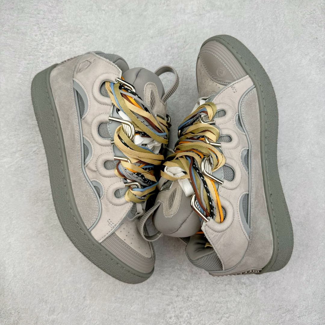 图片[3]-＃GD广顶 Lanvin Leather Curb Sneakers浪凡面包鞋 Leather是一款灵感源自90年代的运动鞋 设计自信 尺寸夸张 这款鞋由纳帕小牛皮、翻毛皮和网眼布制成 圆润的外形、加垫的鞋舌和弯曲的金属孔眼使这款精心打造的鞋格外舒适 尺码：35 36 37 38 39 40 41 42 43 44 45 46-选品中心