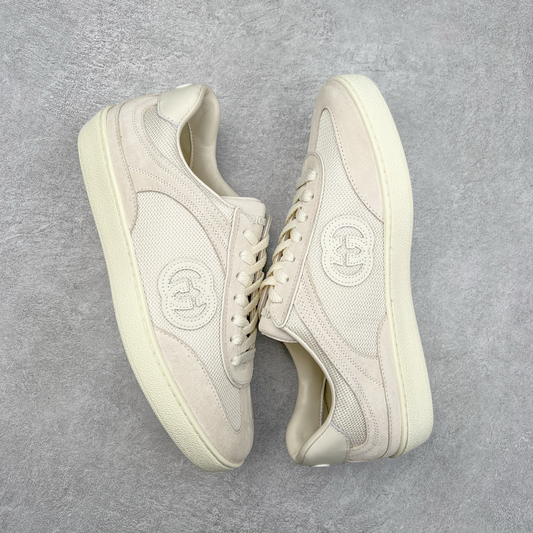 图片[3]-Gucci Lido 古驰新款复古板鞋 意大利海岸的夏日风情和海滩俱乐部汲取灵感 这款运动鞋以绒面材质匠心打造缀饰互扣式双G标识等Gucci经典符号元素 尽显别样风采 尺码：35 36 37 38 39 40 41 42 43 44 45-选品中心