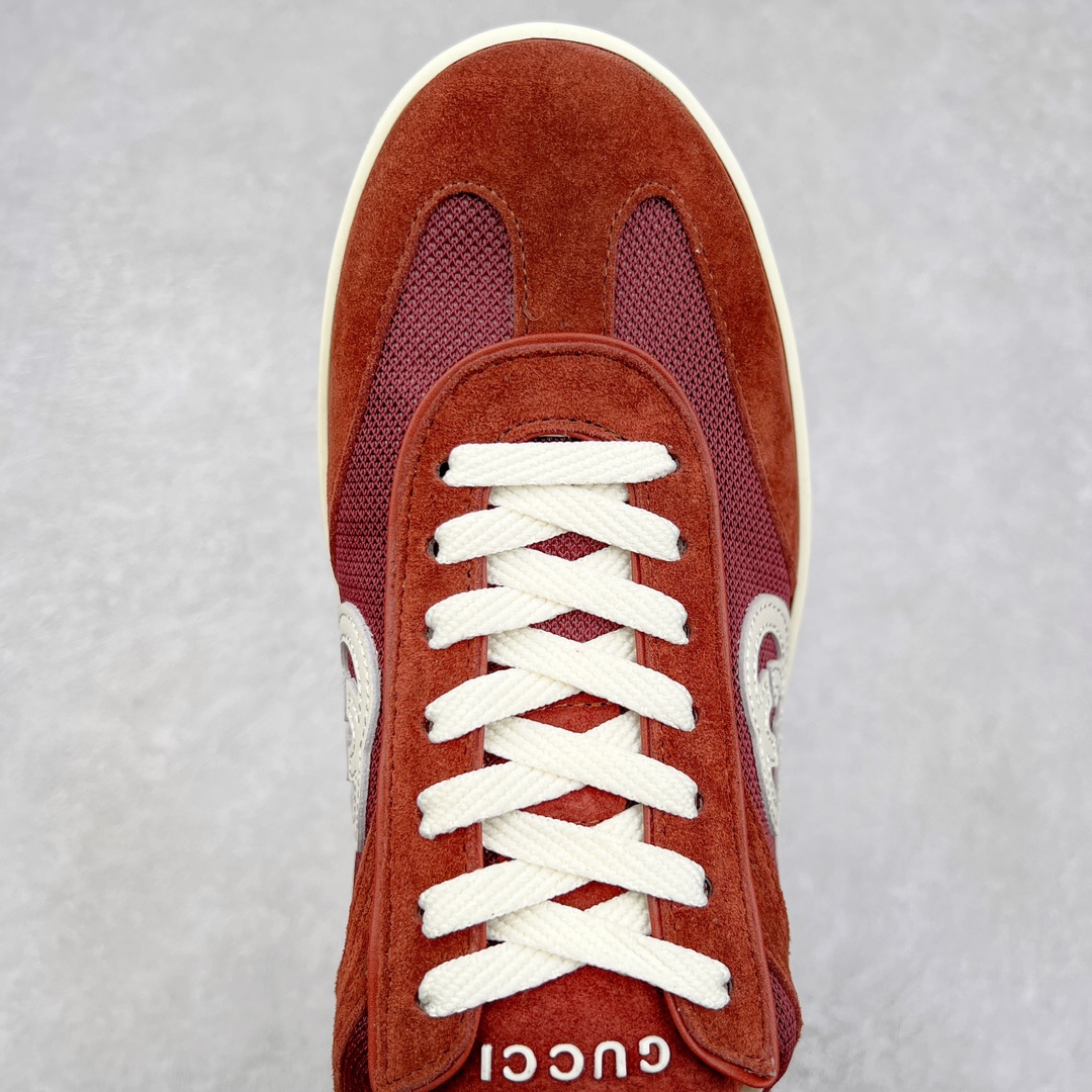 图片[4]-Gucci Lido 古驰新款复古板鞋 意大利海岸的夏日风情和海滩俱乐部汲取灵感 这款运动鞋以绒面材质匠心打造缀饰互扣式双G标识等Gucci经典符号元素 尽显别样风采 尺码：35 36 37 38 39 40 41 42 43 44 45-选品中心