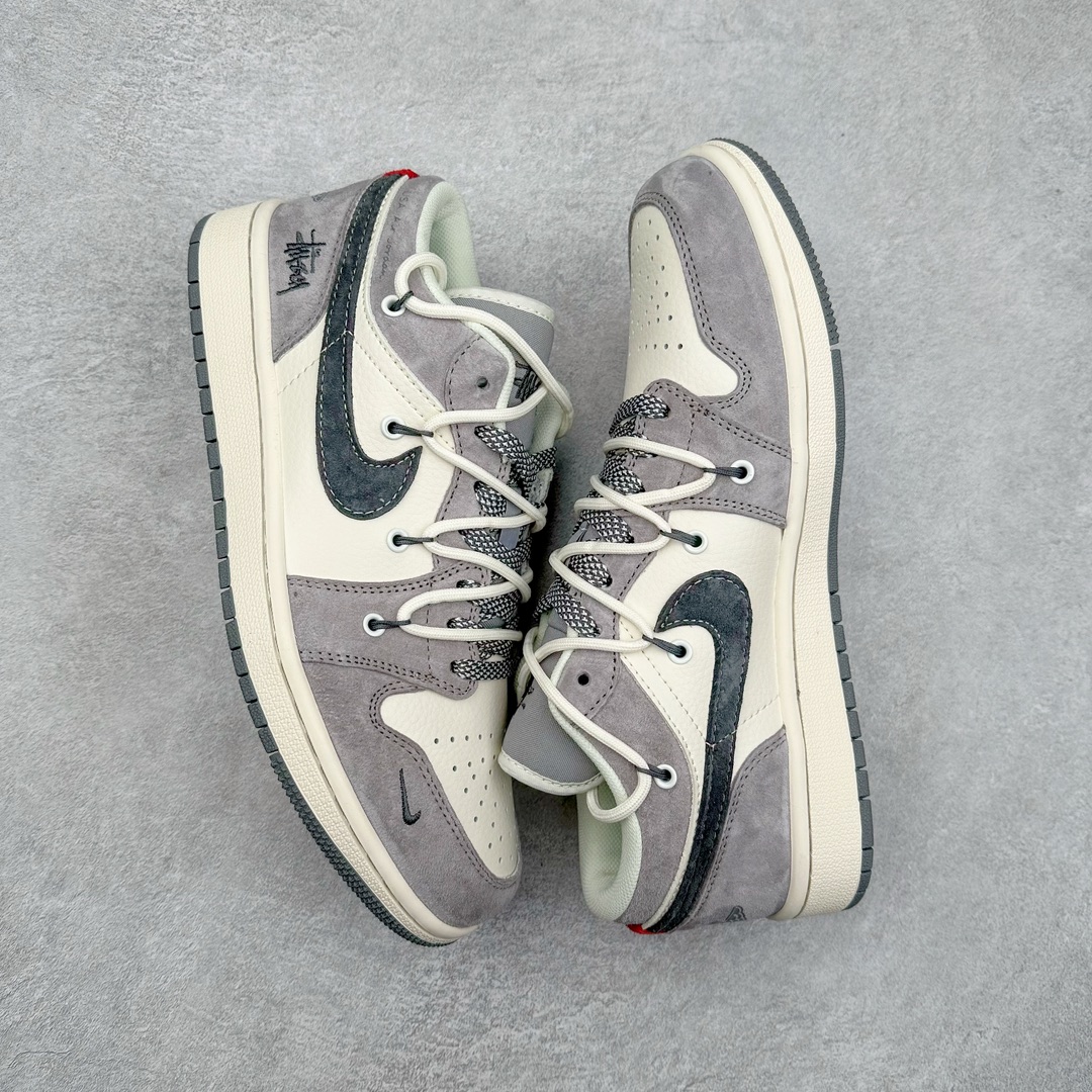 图片[3]-Air Jordan AJ1 Low 低帮系列定制配色SJ9950-050 原厂内置气垫魔块 A模大底 头层小牛皮 鞋舌AJ原厂专用牛津布+AJ专用反口珍珠布+原厂无杂质高弹内里海棉+特殊封边弹力鞋带 尺码：36 36.5 37.5 38 38.5 39 40 40.5 41 42 42.5 43 44 44.5 45 46-选品中心