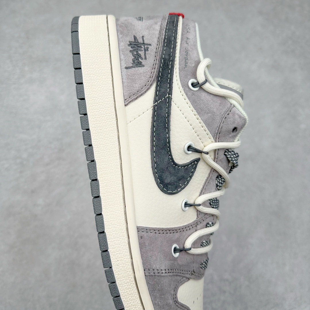 图片[6]-Air Jordan AJ1 Low 低帮系列定制配色SJ9950-050 原厂内置气垫魔块 A模大底 头层小牛皮 鞋舌AJ原厂专用牛津布+AJ专用反口珍珠布+原厂无杂质高弹内里海棉+特殊封边弹力鞋带 尺码：36 36.5 37.5 38 38.5 39 40 40.5 41 42 42.5 43 44 44.5 45 46-选品中心