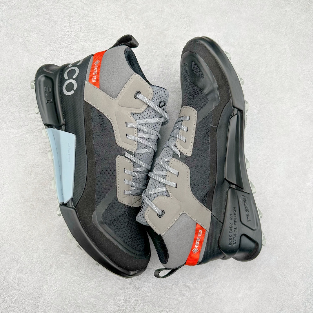 图片[3]-Ecco爱步BIOM缓震防水男鞋 徒步越野运动鞋 健步2.1山地鞋 户外运动鞋 自然律动科技鞋楦，符合人体工学 带来裸足体验 GORE-TEX防水技术结合了优化的透气性和潮湿性天气防护的功能 加固的鞋底结构增强其稳定性，加厚的鞋领提供支持与保护性，以应对挑战的越野地形 PU中底，橡胶大底，抓地力强 具有良好的防滑耐磨性 Ortholite蜂窝状压印鞋垫，长效缓震，亲肤透气 稳固防护 循迹山野 尺码：39 40 41 42 43 44 （正常码）-选品中心
