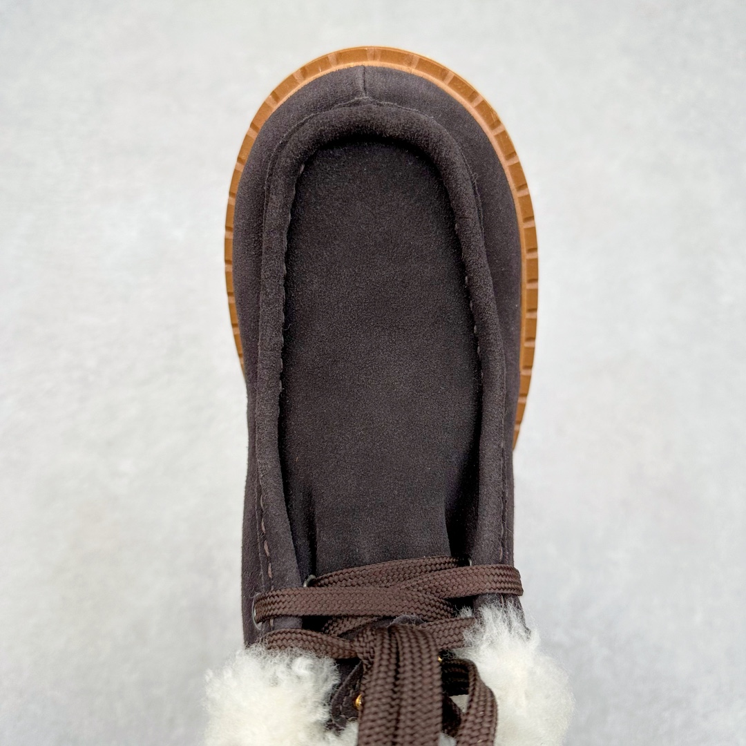 图片[4]-PRADA 普拉达24秋冬新款三角标羊毛鞋厚底靴雪地靴 材质细节可对比原版 市面普通版本区分 鞋面：双色擦色牛绒真 内里：羊羔毛 大底：原版大底 尺码：35 36 37 38 39-选品中心