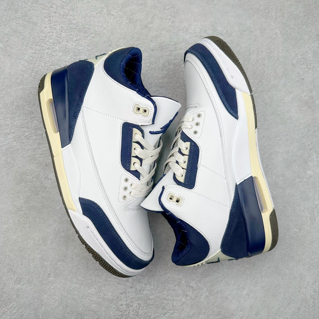 图片[3]-Air Jordan AJ3 Retro 海军蓝蔡白 DH3434-111 超性价比产品 欢迎对比 实力大厂成熟流水线出品 品控完美 免检产品 新配色陆续开发 全套原纸板楦头开发 原厂大底磨具加持立体防滑纹理 原装可视Air Sole气垫 原汁原味最完美的三代版型 放心开冲 男女鞋尺码：36 36.5 37.5 38 38.5 39 40 40.5 41 42 42.5 43 44 44.5 45 46 47.5-选品中心