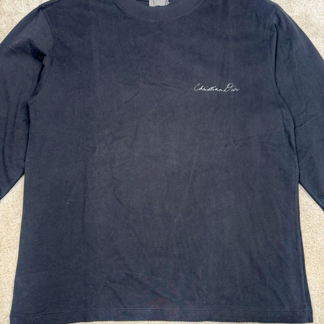 图片[7]-＃GD广顶 DIOR迪奥 SS24 Logo字母印花宽松圆领短袖T恤小草印花套头卫衣 面料采用 32s双纱全棉平纹布 面料做刷毛工艺 表面有轻微棉絮 手感也会变柔软 配套【21s双纱精梳棉1*1横机织造罗纹】前幅采用【八爪机丝网胶浆印花】【激光刻画字母镂空网点菲林】开【100目数机械网板】后幅字母采用前幅同等工艺 花朵图案采用【彩拔直喷加网点浆印】尺码：XS S M L-选品中心