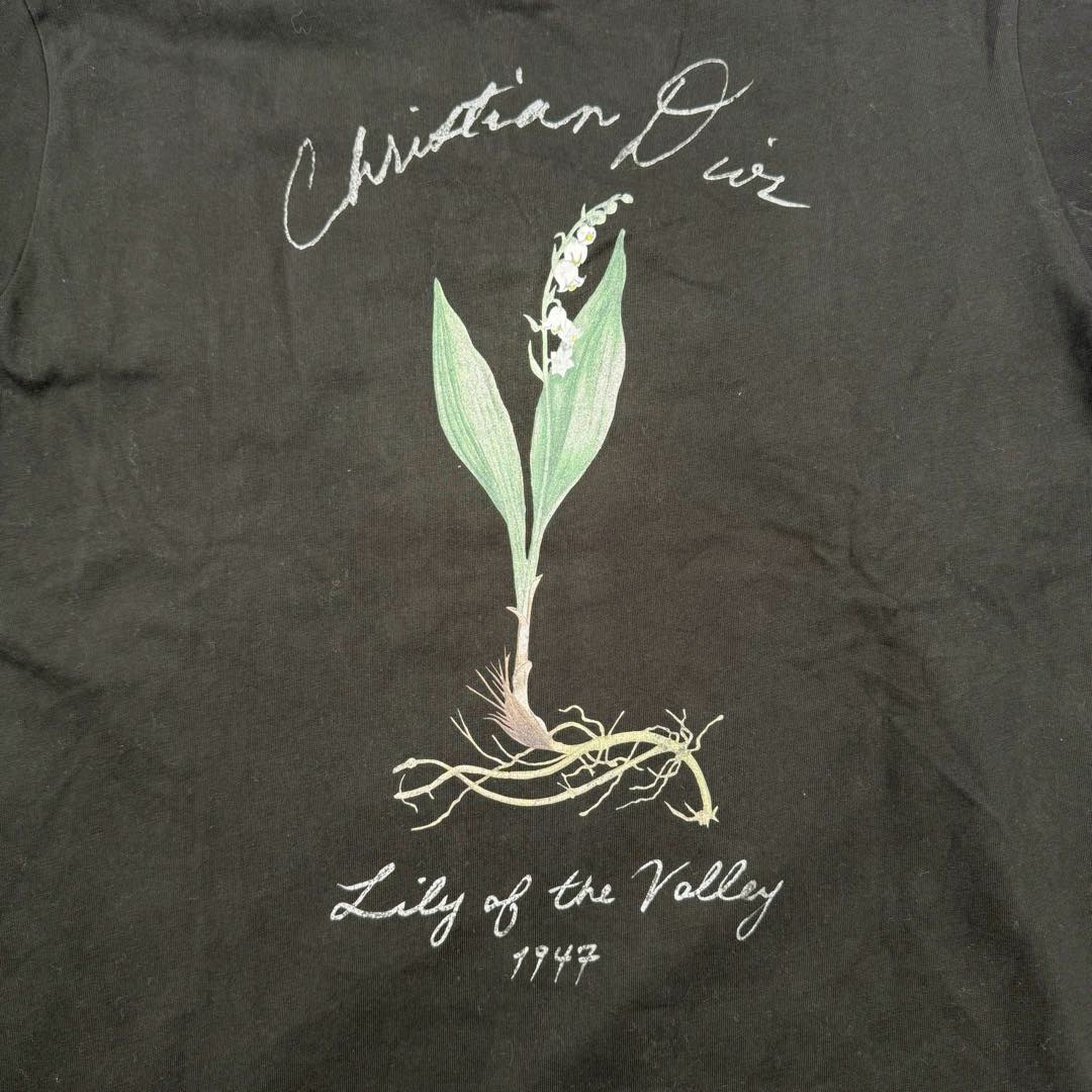 图片[9]-＃GD广顶 DIOR迪奥 SS24 Logo字母印花宽松圆领短袖T恤小草印花套头卫衣 面料采用 32s双纱全棉平纹布 面料做刷毛工艺 表面有轻微棉絮 手感也会变柔软 配套【21s双纱精梳棉1*1横机织造罗纹】前幅采用【八爪机丝网胶浆印花】【激光刻画字母镂空网点菲林】开【100目数机械网板】后幅字母采用前幅同等工艺 花朵图案采用【彩拔直喷加网点浆印】尺码：XS S M L-选品中心