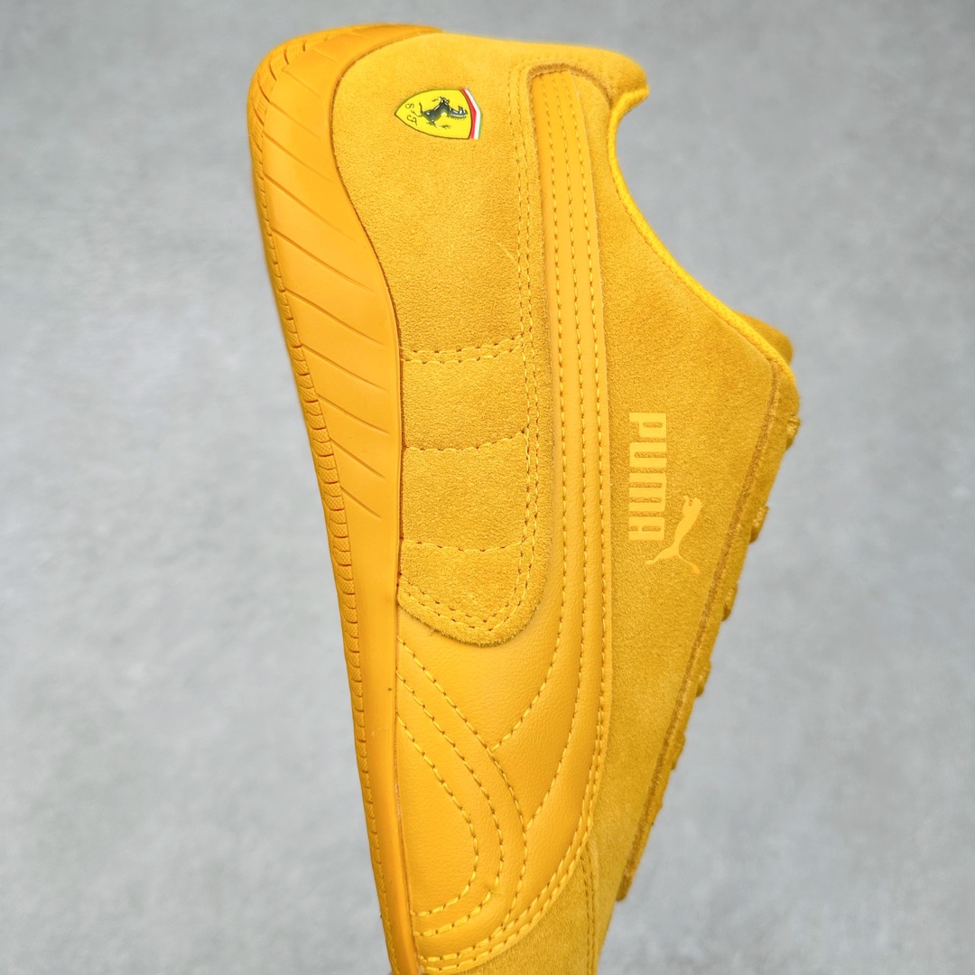 图片[6]-＃特价福利 PUMA Speedca OG 彪马极速赛车系列低帮德训风拼接复古百搭休闲运动赛车鞋 鞋款从80、90年代赛车手所穿的防火赛车鞋为原型，鞋身线条模仿了赛车的流线廓形，体现了空气动力学原理的结构。简约流畅的外观，恰好又和贯穿其中的Formstrip Logo融合恰到好处，视觉上细节丰富且协调。本次Speedcat OG鞋款归来，最大看点自然式保留了窄版鞋型以及薄底构造。这两年各品牌鞋底越做越厚，Speedcat反其道而行之，上脚几乎无鞋底的效果带来耳目一新的视觉体验。鞋面依旧是以质感细腻的麂皮材质打造，并且大面积近乎全包裹的使用，复古味道也愈发浓烈。配色上更是将最原始的黑色和红色带回，向F1赛车队的标志性队服致敬。相信让各位一眼种草的更多是出挑的大红色，上脚即可瞬间点亮整体造型，在以球鞋为核心的OOTD中脱颖而出。而另一款黑色则是低调的万金油，彰显新潮个性的同时又不喧宾夺主，也是热爱简约系穿搭朋友的首选。 尺码：35.5 36 37 37.5 38 38.5 39 40 40.5 41 42 42.5 43 44 44.5 45-选品中心