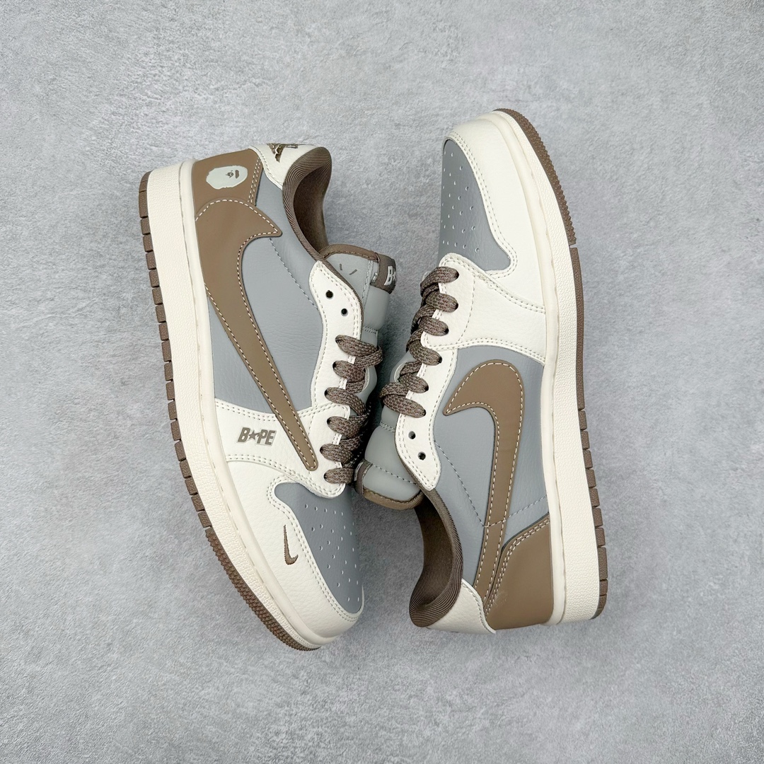 图片[3]-TS x Air Jordan AJ1 Low 倒钩低帮联名定制配色 BB6511-627 原厂内置气垫魔块 A模大底 头层小牛皮 鞋舌AJ原厂专用牛津布+AJ专用反口珍珠布+原厂无杂质高弹内里海棉+特殊封边弹力鞋带 尺码：36 36.5 37.5 38 38.5 39 40 40.5 41 42 42.5 43 44 44.5 45 46 47.5-选品中心