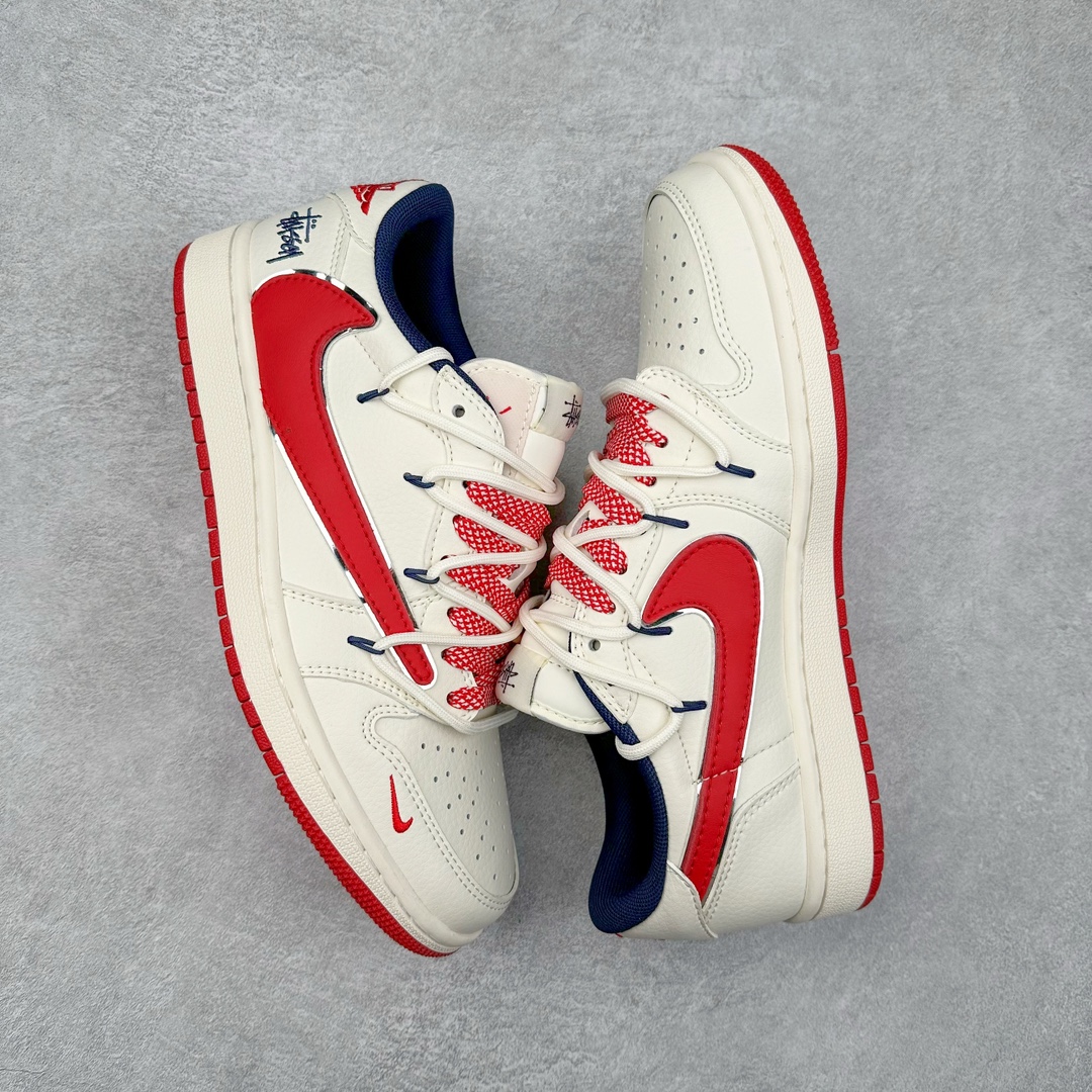 图片[3]-TS x Air Jordan AJ1 Low 倒钩低帮联名定制配色 SJ0086-138 原厂内置气垫魔块 A模大底 头层小牛皮 鞋舌AJ原厂专用牛津布+AJ专用反口珍珠布+原厂无杂质高弹内里海棉+特殊封边弹力鞋带 尺码：36 36.5 37.5 38 38.5 39 40 40.5 41 42 42.5 43 44 44.5 45 46 47.5-选品中心