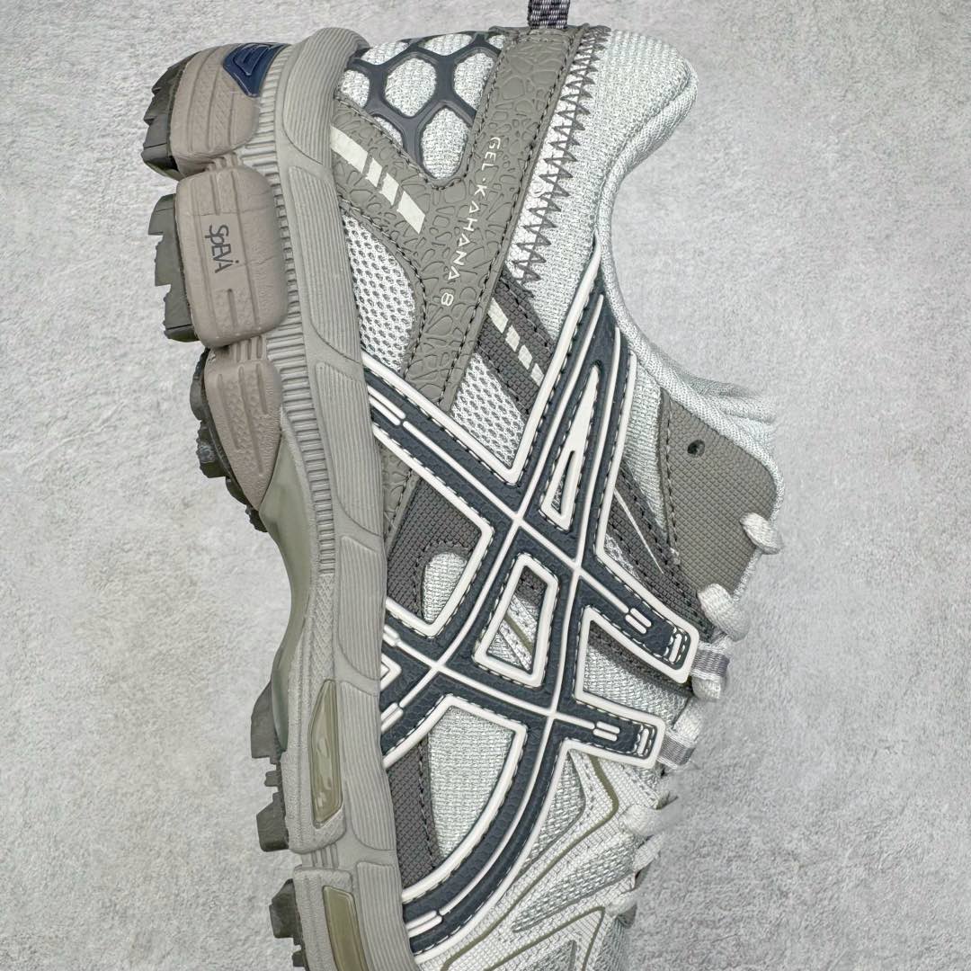 图片[6]-＃PB纯原 ASICS GEL-KAHANA K8 亚瑟士越野跑步鞋抓地稳定运动鞋缓震耐磨跑鞋 GEL-KAHANA系列为实用级越野跑鞋 融合机能和户外潮流强势回归 核心科技GEL内置于后跟 配合SPEVA弹性中底 减轻落地时地面对脚部的冲击力 中底内侧DYNAMIC DUOMAX 双密度防倾斜装置和中足补强结构 以及后跟几何形状构造 多方面支撑保护 AHAR耐磨橡胶大底 配合沟槽纹路设计 增强抓地力 后足GEL缓冲系统 减轻冲击时的冲击 实现平稳过渡 Trusstic系统 减少鞋底的重量 同时保留了鞋子结构的完整性 尺码：36 37 37.5 38 39 39.5 40 40.5 41.5 42 42.5 43.5 44 44.5 45-选品中心