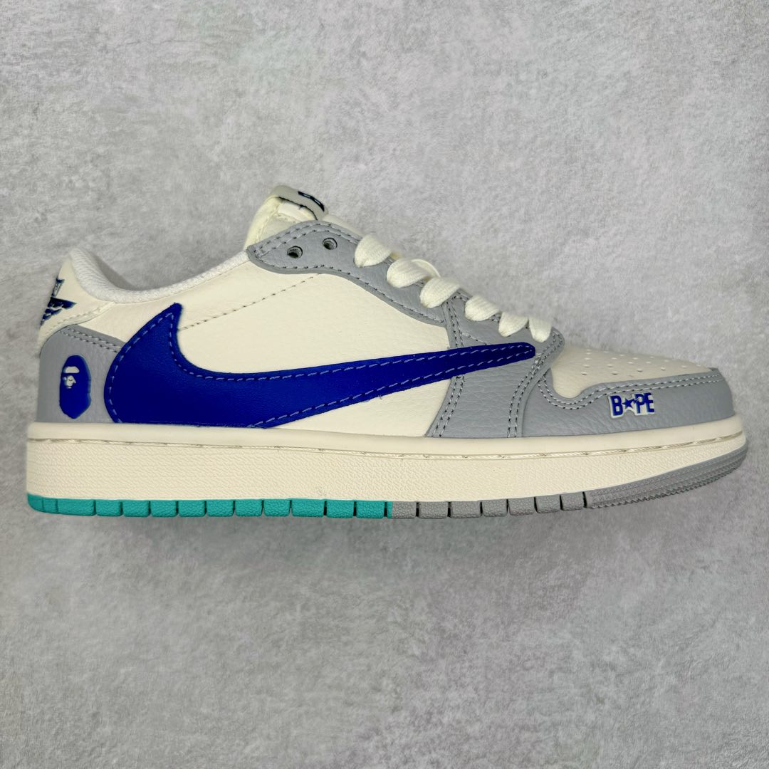 TS x Air Jordan AJ1 Low 倒钩低帮联名定制配色 LJ5188-021 原厂内置气垫魔块 A模大底 头层小牛皮 鞋舌AJ原厂专用牛津布+AJ专用反口珍珠布+原厂无杂质高弹内里海棉+特殊封边弹力鞋带 尺码:36 36.5 37.5 38 38.5 39 40 40.5 41 42 42.5 43 44 44.5 45 46 47.5-选品中心