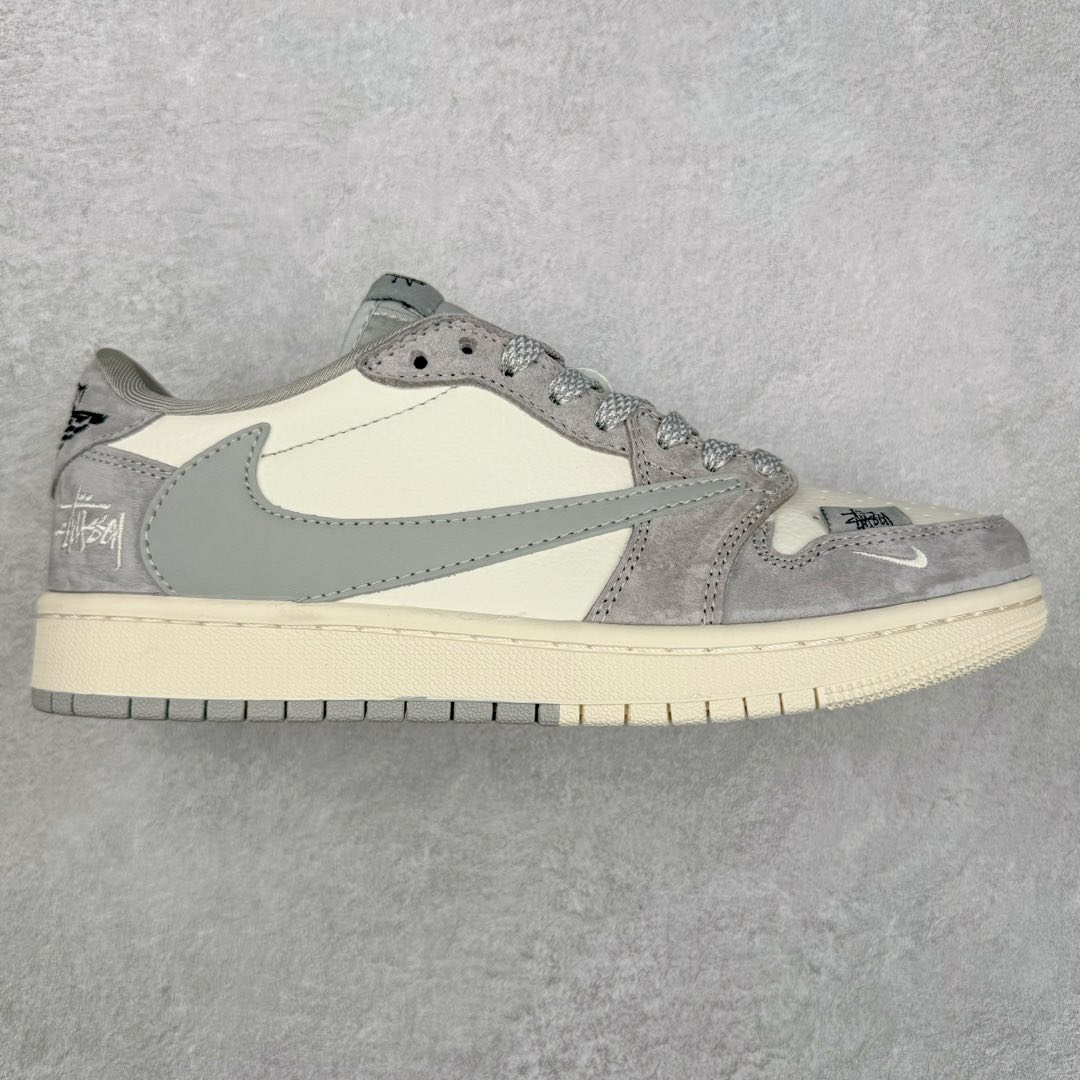 TS x Air Jordan AJ1 Low 倒钩低帮联名定制配色 SJ2068-132 原厂内置气垫魔块 A模大底 头层小牛皮 鞋舌AJ原厂专用牛津布+AJ专用反口珍珠布+原厂无杂质高弹内里海棉+特殊封边弹力鞋带 尺码：36 36.5 37.5 38 38.5 39 40 40.5 41 42 42.5 43 44 44.5 45 46 47.5-选品中心