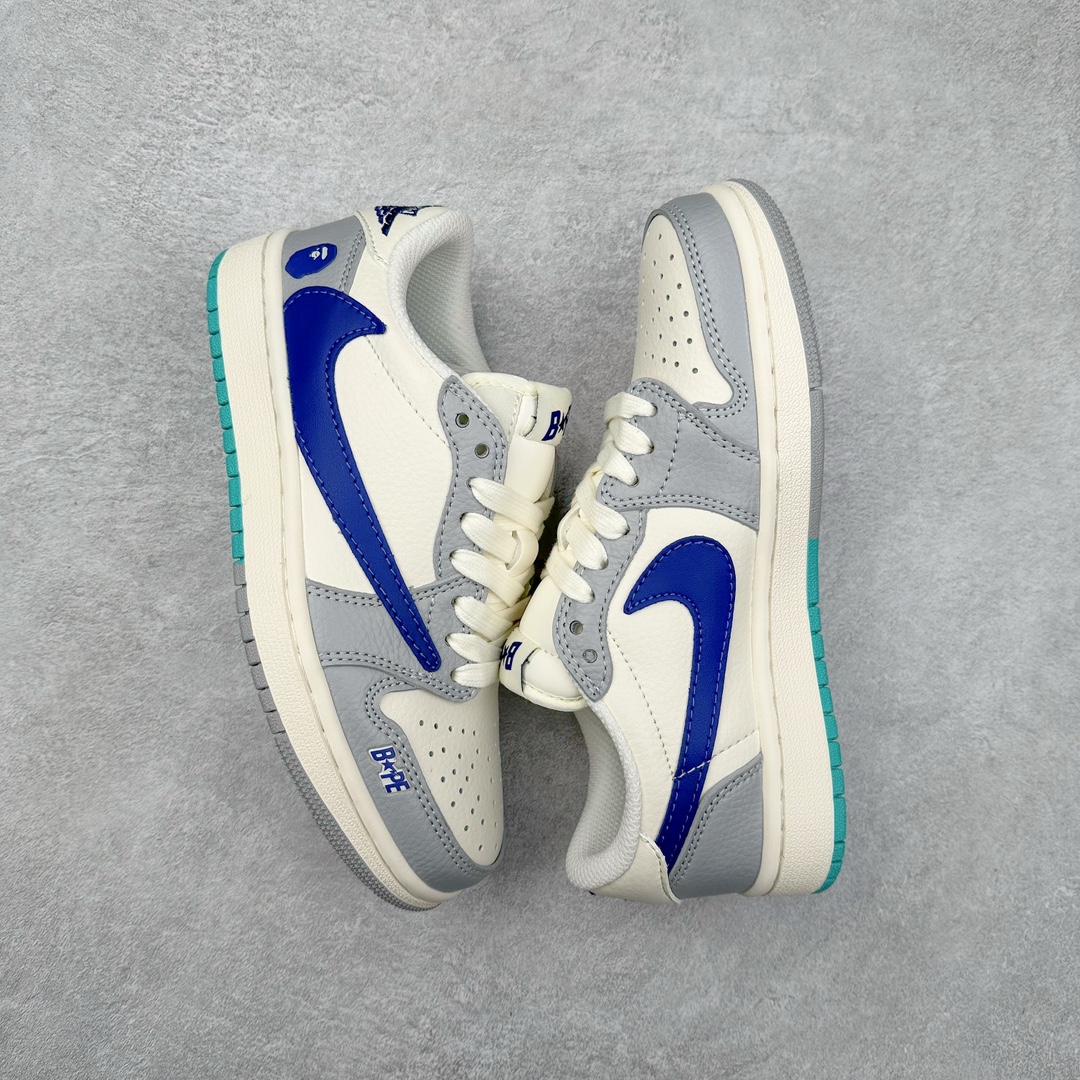 图片[3]-TS x Air Jordan AJ1 Low 倒钩低帮联名定制配色 LJ5188-021 原厂内置气垫魔块 A模大底 头层小牛皮 鞋舌AJ原厂专用牛津布+AJ专用反口珍珠布+原厂无杂质高弹内里海棉+特殊封边弹力鞋带 尺码：36 36.5 37.5 38 38.5 39 40 40.5 41 42 42.5 43 44 44.5 45 46 47.5-选品中心