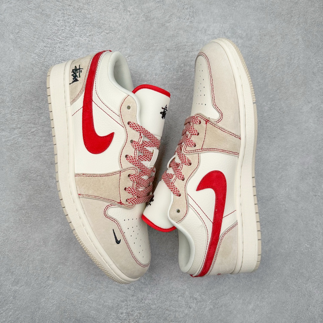 图片[3]-TS x Air Jordan AJ1 Low 倒钩低帮联名定制配色 SJ9950-040 原厂内置气垫魔块 A模大底 头层小牛皮 鞋舌AJ原厂专用牛津布+AJ专用反口珍珠布+原厂无杂质高弹内里海棉+特殊封边弹力鞋带 尺码：36 36.5 37.5 38 38.5 39 40 40.5 41 42 42.5 43 44 44.5 45 46 47.5-选品中心
