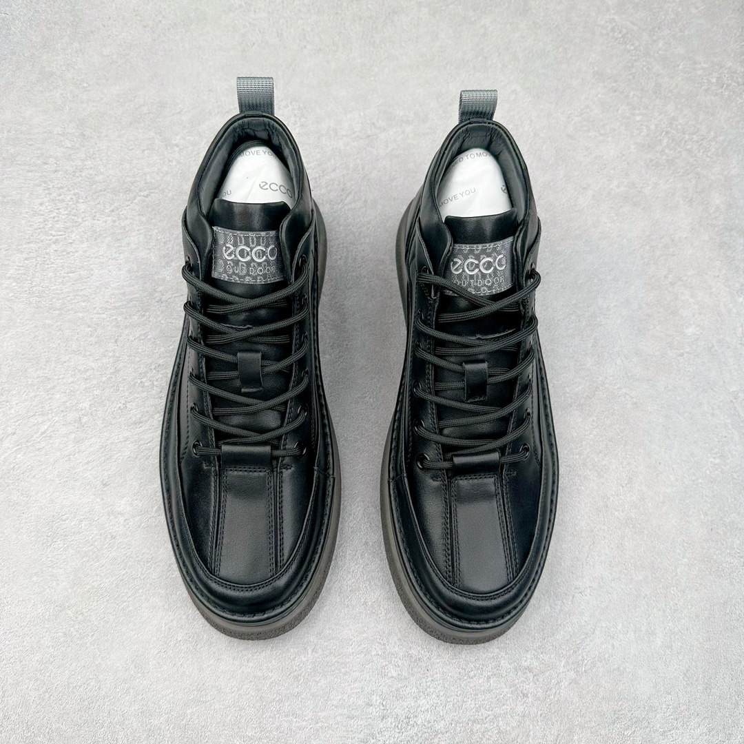 图片[2]-ECCO爱步中高帮男鞋 热门销售款式 城市休闲系列 气质百搭潮酷板鞋 精选牛皮面料 现代品质鞋面设计 纹理自然，细腻柔软 具有良好透气性 舒适保暖 侧前独有LOGO设计 双层牛皮鞋边 坚韧鞋线车边 经典潮流 全新轻量发泡底材与橡胶大底结合 脚感轻盈柔韧 防滑耐磨 抓地力强 时尚潮流休闲 随想假日 尺码：38 39 40 41 42 43 44 皮鞋码-选品中心
