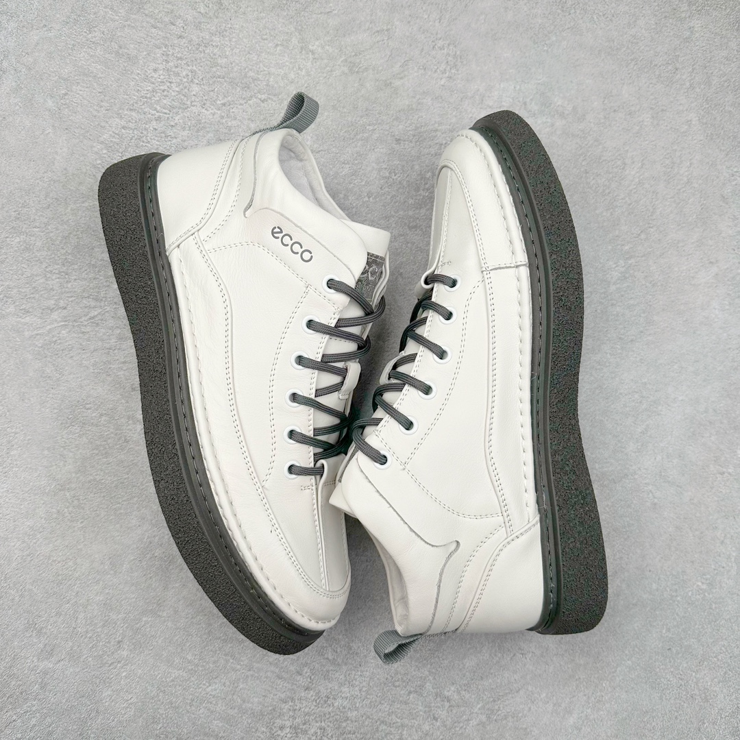 图片[3]-ECCO爱步中高帮男鞋 热门销售款式 城市休闲系列 气质百搭潮酷板鞋 精选牛皮面料 现代品质鞋面设计 纹理自然，细腻柔软 具有良好透气性 舒适保暖 侧前独有LOGO设计 双层牛皮鞋边 坚韧鞋线车边 经典潮流 全新轻量发泡底材与橡胶大底结合 脚感轻盈柔韧 防滑耐磨 抓地力强 时尚潮流休闲 随想假日 尺码：38 39 40 41 42 43 44 皮鞋码-选品中心