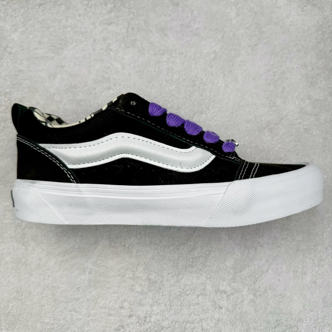 Vans Knu Skool 紫白 官方新配色 肥胖版立体大Logo 加厚鞋舌 低帮复古休闲硫化面包鞋 货号:VN000D22ZCF 尺码:35 36 36.5 37 38 38.5 39 40 40.5 41 42 42.5 43 44 45 工艺:硫化1:1(重量1:1、真标、原钢印、材质标、鞋型标、合格证)-选品中心