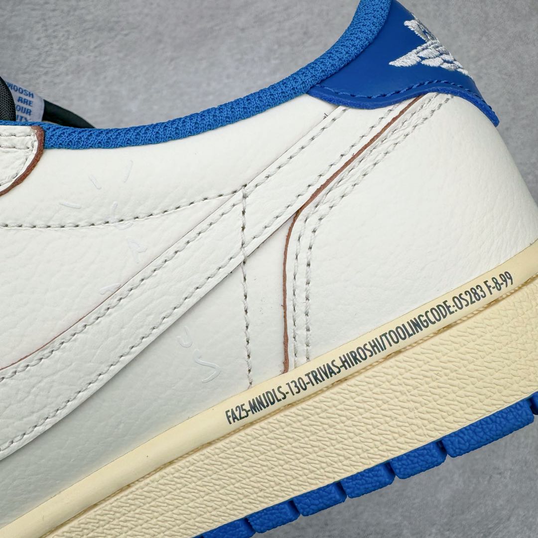 图片[17]-＃FK纯原 Travis Scott x Air Jordan AJ1 Low OG SP TS联名倒钩低帮 白蓝 DM7866-104 外贸高端零售特供批次 产品品控稳定性领先行业 各方面均可对飙L版 良心定价不杀猪 原厂全套原楦原纸板冲刀磨具开发 原厂皮料加持 原厂港宝加持定型后跟R度完美 同源原厂电绣 鬼脸飞翼针数密度立体效果一致 百分百一致原鞋 原厂拉帮工艺 针距密度一致 后跟弧度收口自然不对折 极致一眼正品既视感 进口玻璃冲刀皮料裁剪零毛边 全鞋电脑针车工艺 品控清洁度最高QC检验标准 免检产品 原厂订购鞋盒、鞋标、防尘纸、鞋撑、鞋带 追求极致的原厂味道 尺码：36 36.5 37.5 38 38.5 39 40 40.5 41 42 42.5 43 44 44.5 45 46 47.5 48.5-选品中心