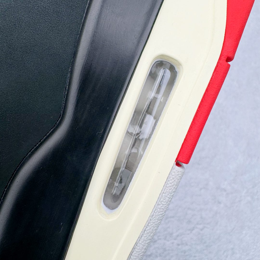 图片[13]-＃PK纯原 Air Jordan AJ4 Rare Air Laser 黑蓝红 FV5029-003 全套原纸板楦头开发 原厂特供皮料加持 确保原汁原味 完美呈现四代版型 一比一鞋头弧度高度鞋身弧度 数据细节工艺流程均保持原鞋一致 原厂TPU网格鞋带扣 正确内里网布 菱角分明不变形无多余毛边 柔软性质感一致于原鞋 原厂织唛标 原厂飞人电绣工艺 尾指中部跳三针 独家绑鞋带手法 印刷中底布 四线拉帮 米色美纹纸贴合固定 进口港宝加持 后跟自然饱满 全鞋荧光划线卡点 追求极致完美 每一双都是工艺品 多重QC质检 超越公司货的品控标准 实实在在的免检产品 尺码：40 40.5 41 42 42.5 43 44 44.5 45 46 47.5-选品中心