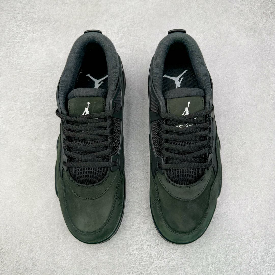 图片[2]-＃KZ纯原 Air Jordan AJ4 RM 重制版低帮复古篮球鞋 黑白 FQ7939-004 亲自操刀耗时半年巨作 全套原纸板楦头开发 确保原汁原味 完美呈现版型 一比一鞋头弧度高度鞋身弧度 原厂TPU 正确内里网布 菱角分明不变形无多余毛边 柔软性质感一致于原鞋 原厂织唛标 原厂飞人电绣工艺 尾指中部跳三针 独家绑鞋带手法 印刷中底布 四线拉帮 米色美纹纸贴合固定 进口港宝加持 后跟自然饱满 全鞋荧光划线卡点 追求极致完美 每一双都是工艺品 多重QC质检 超越公司货的品控标准 实实在在的免检产品 采用了低帮的设计 并保留了众多AJ4的经典元素 鞋身以皮革、麂皮材质拼接打造 AJ4经典的TPU材质延伸至后跟 增强鞋款稳定性 而鞋身侧面的网格设计则被取消 尾部的NIKE AIR标志也得到保留 并同时带有飞人logo 中底部分同样搭载了可视AIR气垫 鞋底采用米白色中底和外底呈现 为整个设计收尾 尺码：36 36.5 37.5 38 38.5 39 40 40.5 41 42 42.5 43 44 44.5 45 46 47.5-选品中心