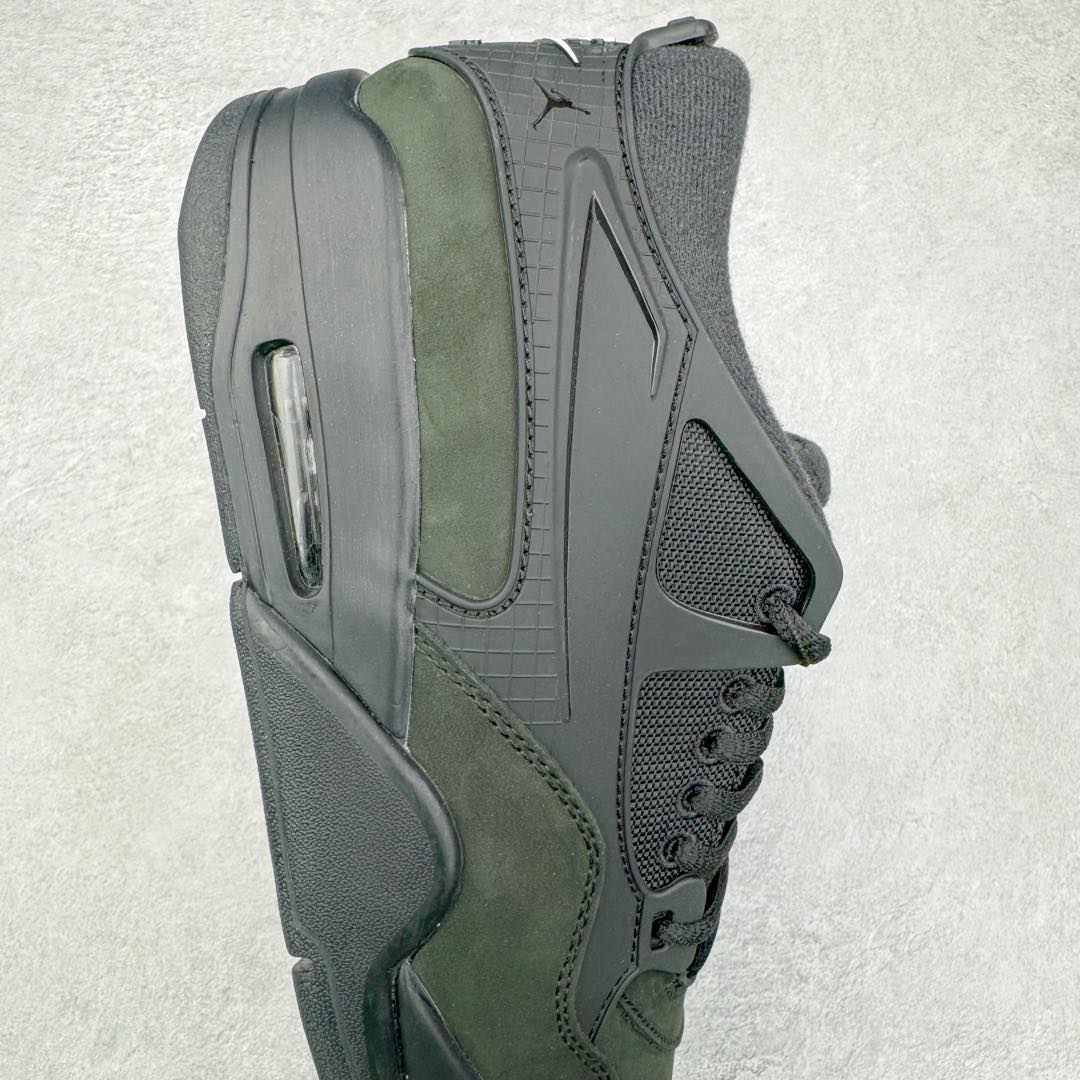 图片[6]-＃KZ纯原 Air Jordan AJ4 RM 重制版低帮复古篮球鞋 黑白 FQ7939-004 亲自操刀耗时半年巨作 全套原纸板楦头开发 确保原汁原味 完美呈现版型 一比一鞋头弧度高度鞋身弧度 原厂TPU 正确内里网布 菱角分明不变形无多余毛边 柔软性质感一致于原鞋 原厂织唛标 原厂飞人电绣工艺 尾指中部跳三针 独家绑鞋带手法 印刷中底布 四线拉帮 米色美纹纸贴合固定 进口港宝加持 后跟自然饱满 全鞋荧光划线卡点 追求极致完美 每一双都是工艺品 多重QC质检 超越公司货的品控标准 实实在在的免检产品 采用了低帮的设计 并保留了众多AJ4的经典元素 鞋身以皮革、麂皮材质拼接打造 AJ4经典的TPU材质延伸至后跟 增强鞋款稳定性 而鞋身侧面的网格设计则被取消 尾部的NIKE AIR标志也得到保留 并同时带有飞人logo 中底部分同样搭载了可视AIR气垫 鞋底采用米白色中底和外底呈现 为整个设计收尾 尺码：36 36.5 37.5 38 38.5 39 40 40.5 41 42 42.5 43 44 44.5 45 46 47.5-选品中心