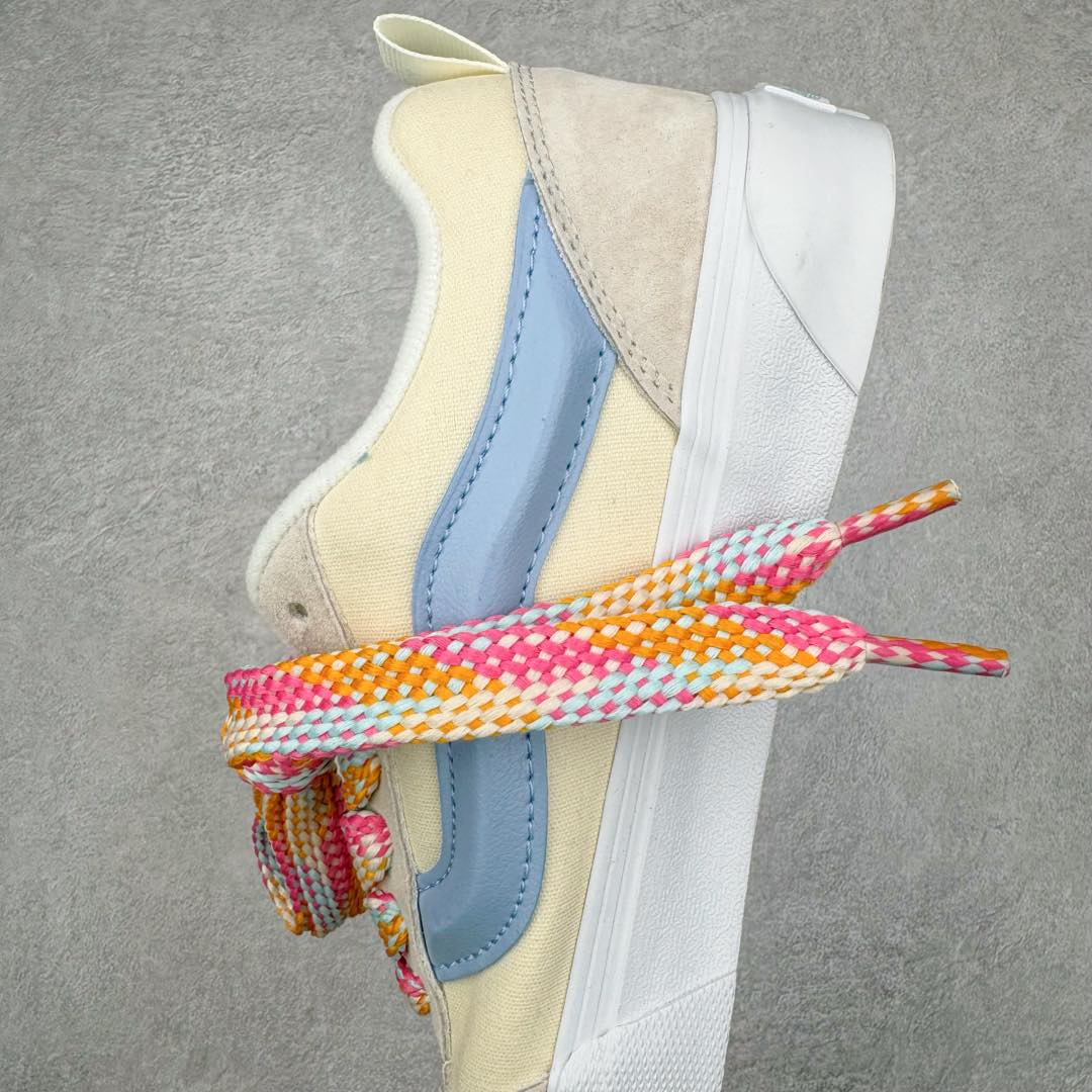 图片[7]-Vans Knu Skool 米白蓝 官方新配色 肥胖版立体大Logo 加厚鞋舌 低帮复古休闲硫化面包鞋 货号：VN000D22ZCF 尺码：35 36 36.5 37 38 38.5 39 40 40.5 41 42 42.5 43 44 45 工艺：硫化1：1（重量1：1、真标、原钢印、材质标、鞋型标、合格证）-选品中心